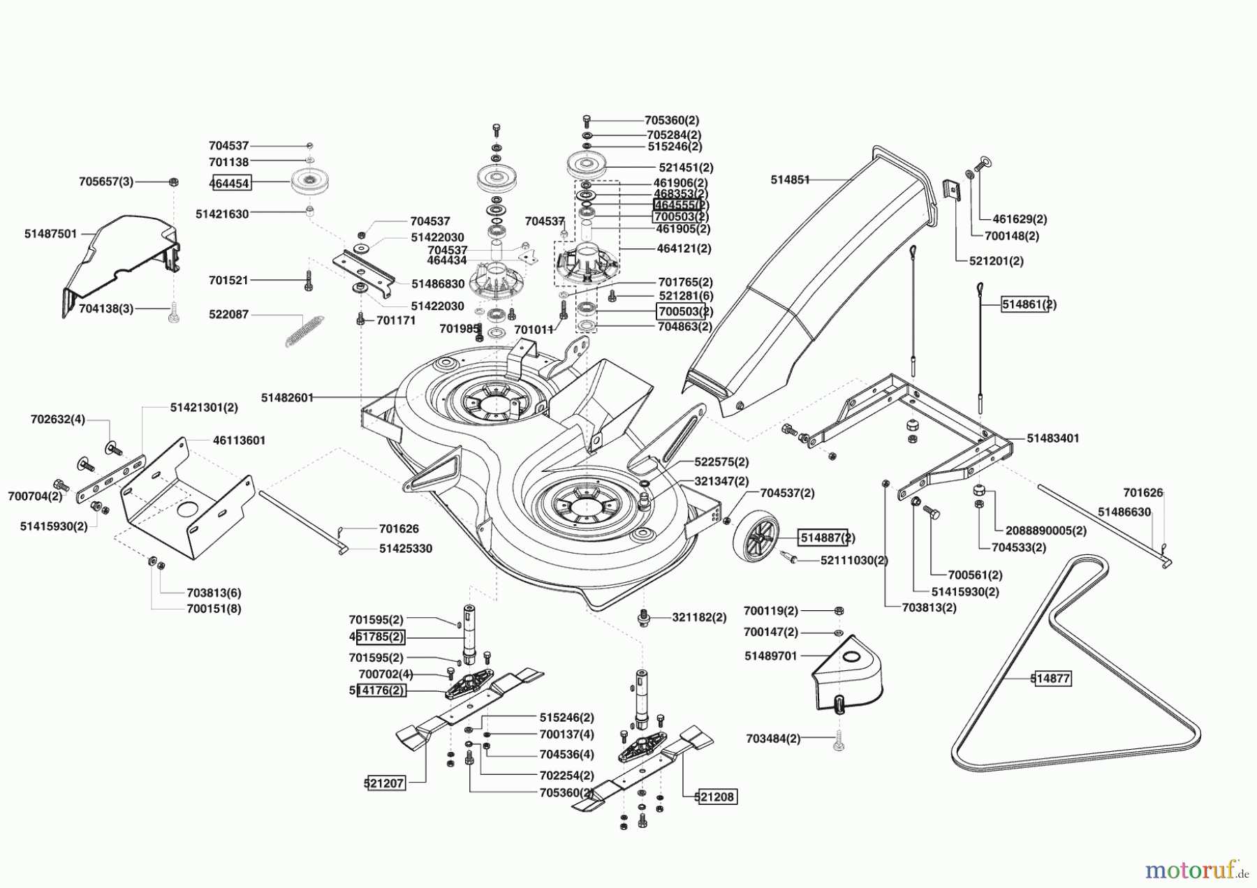 Powerline Gartentechnik Rasentraktor T 18-102 HD ab 02/2011 Seite 5