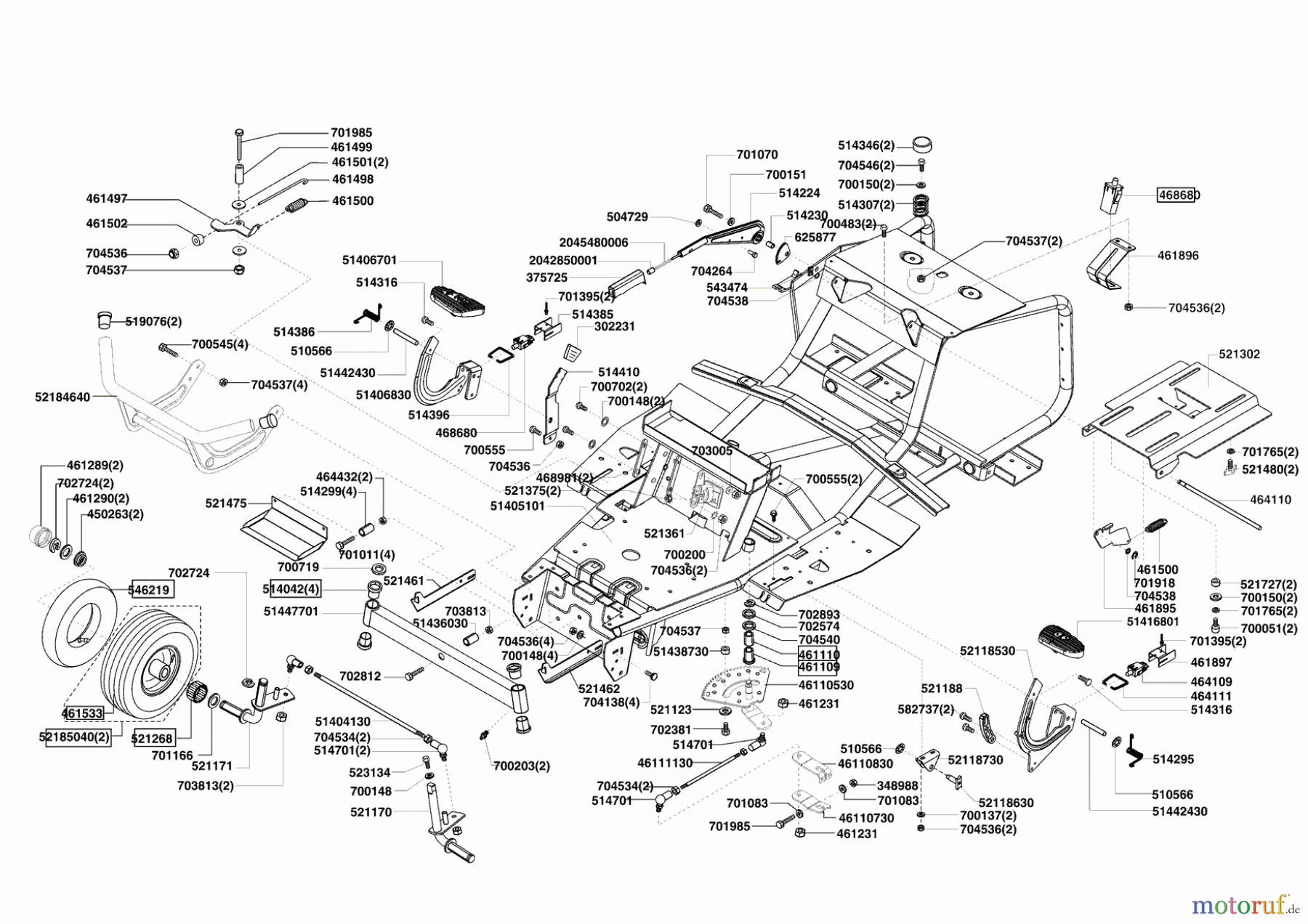 Powerline Gartentechnik Rasentraktor T13-82 HD Edition ab 02/2011 Seite 2