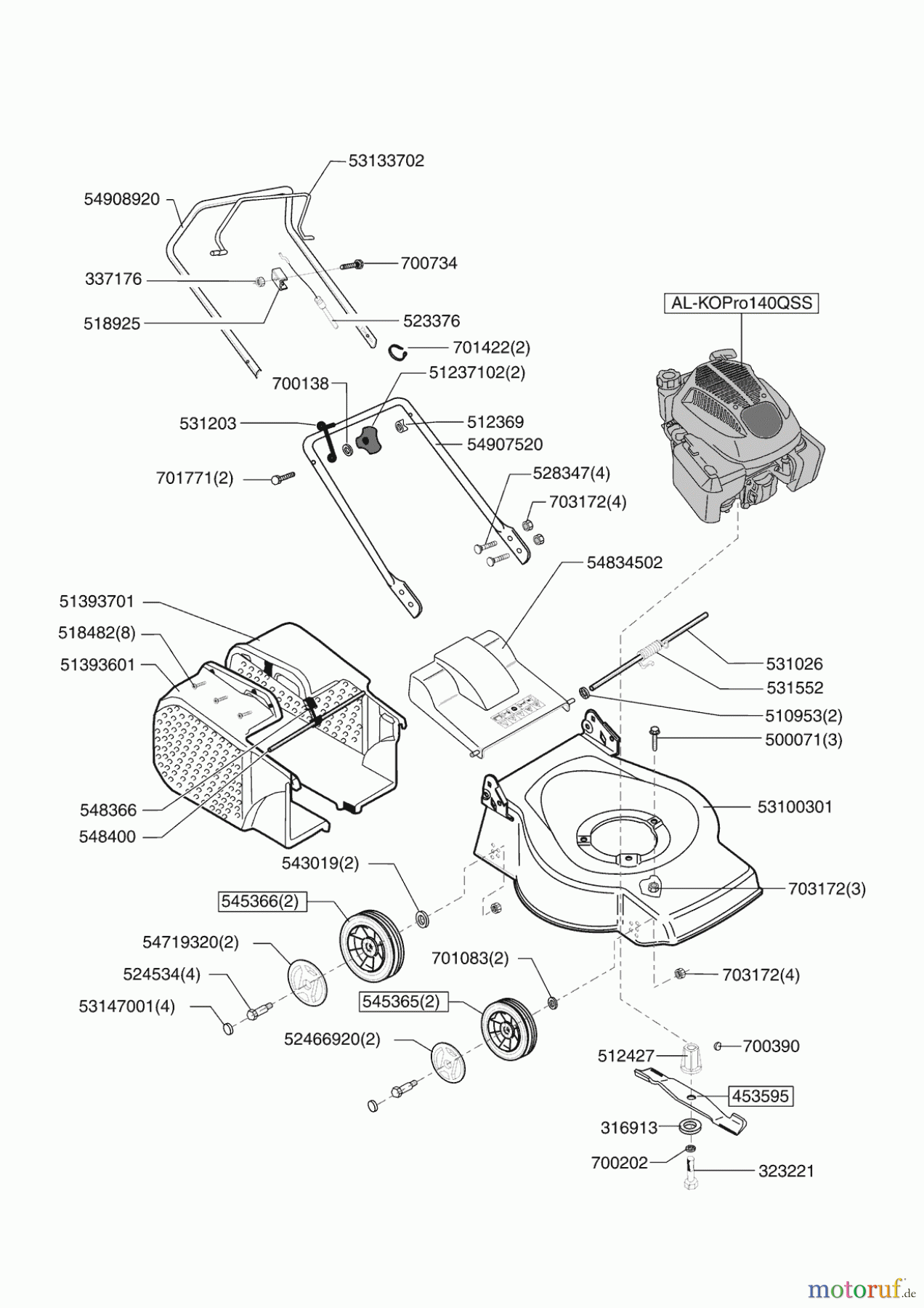AL-KO Gartentechnik Benzinrasenmäher CLASSIC 4.0 B Seite 1