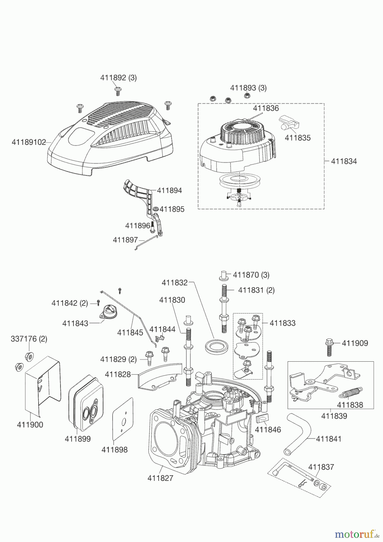 AL-KO Gartentechnik Benzinmotoren BENZIN MOTOR LC1 P65 FA 5 PS R3 Seite 1