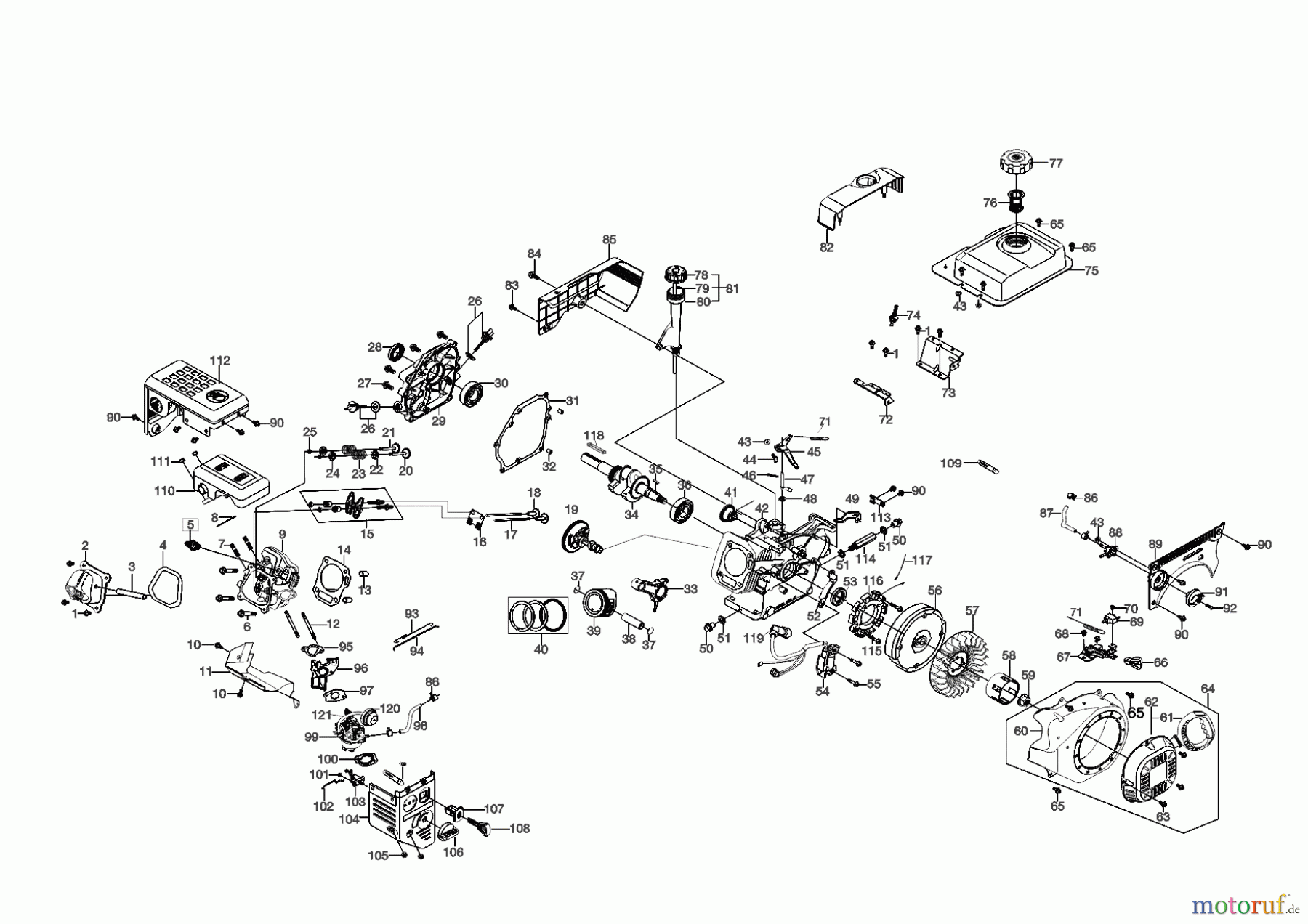 AL-KO Gartentechnik Benzinmotoren BENZINMOTOR 170 S OHV 09/2011 - 01/2012 Seite 1