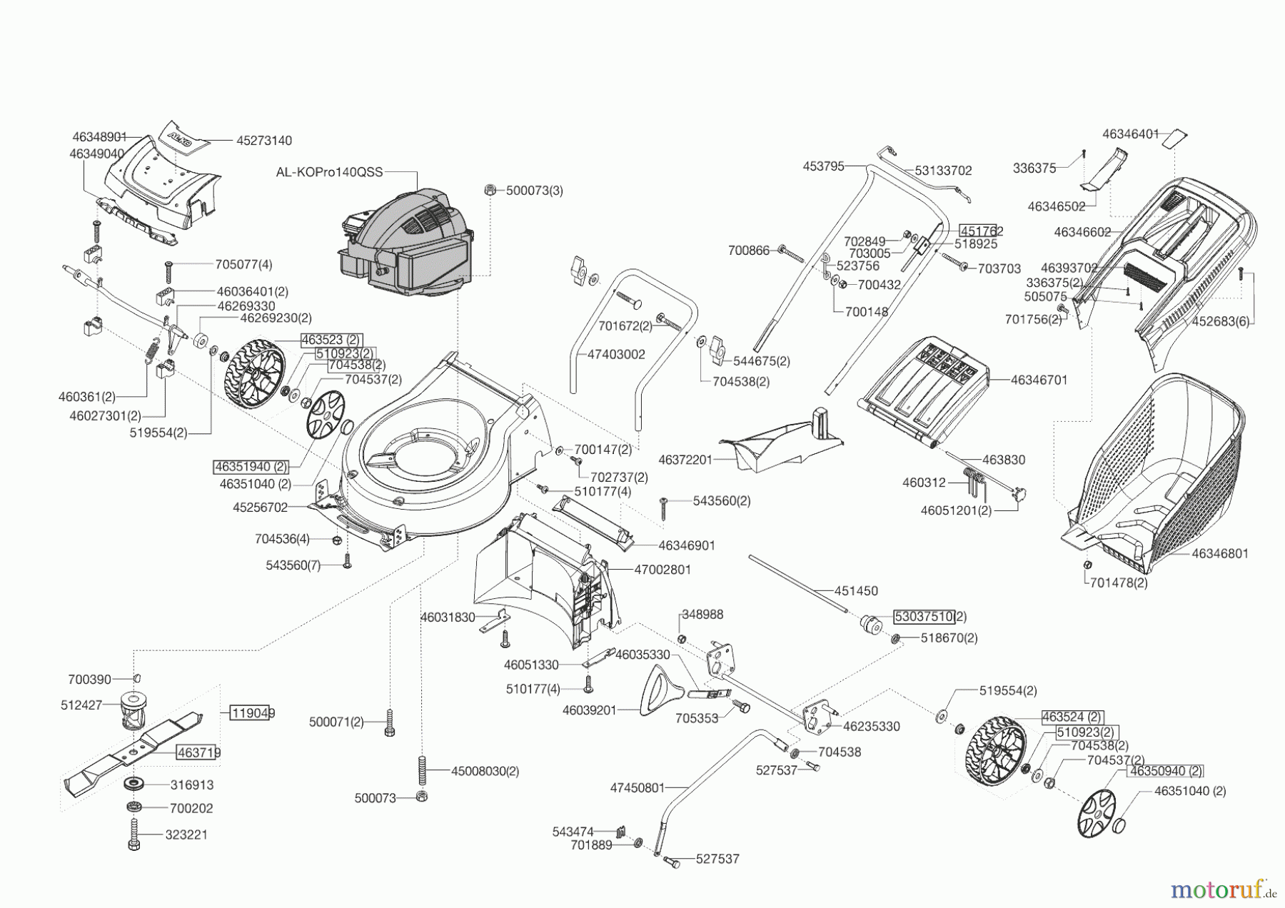 AL-KO Gartentechnik Benzinrasenmäher 4200 B-A Edition 10/2011 Seite 1