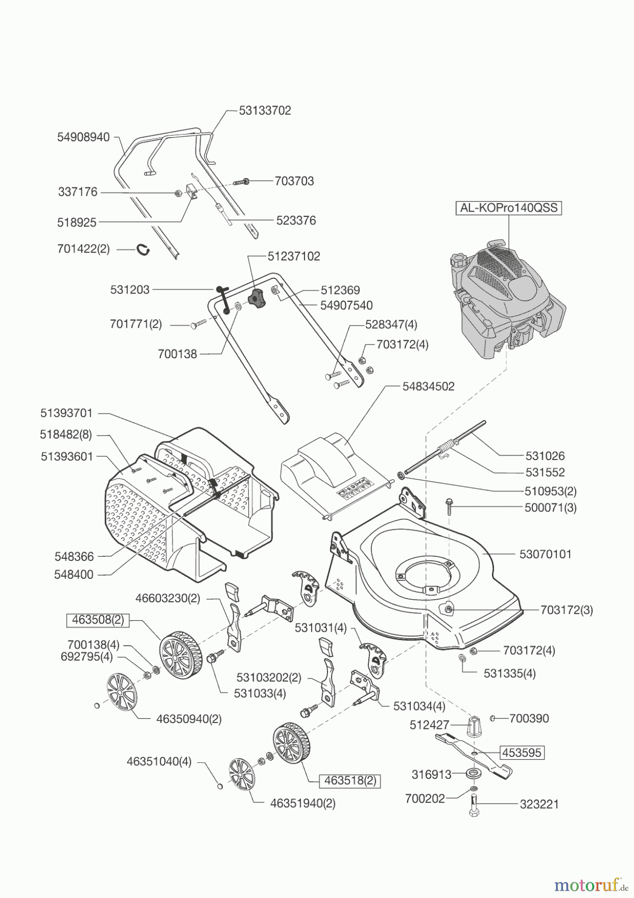 AL-KO Gartentechnik Benzinrasenmäher Classic 4.0 B-A 01/2012 - 04/2012 Seite 1