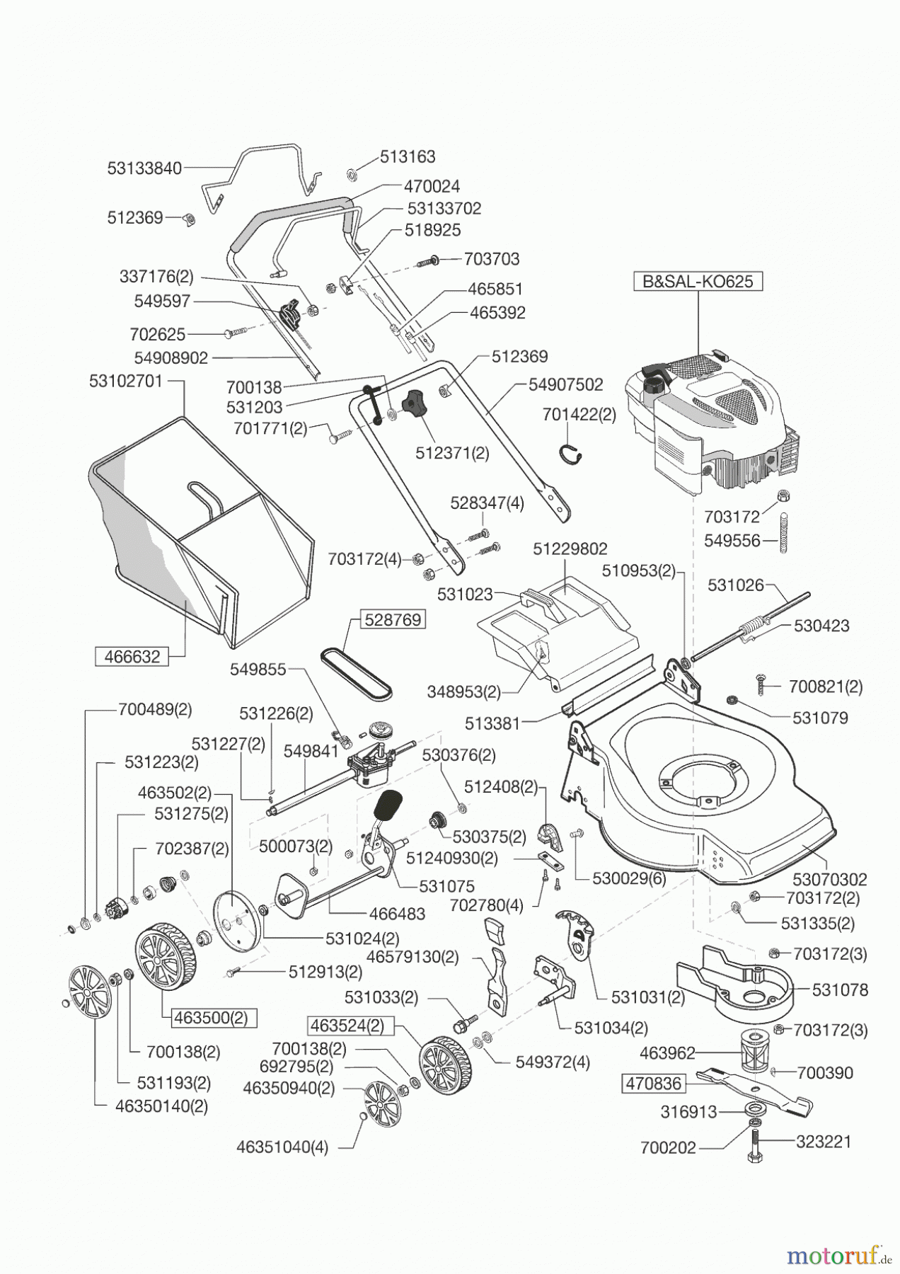 AL-KO Gartentechnik Benzinrasenmäher Selection SL 46-5 BR 01/2012 - 11/2012 Seite 1