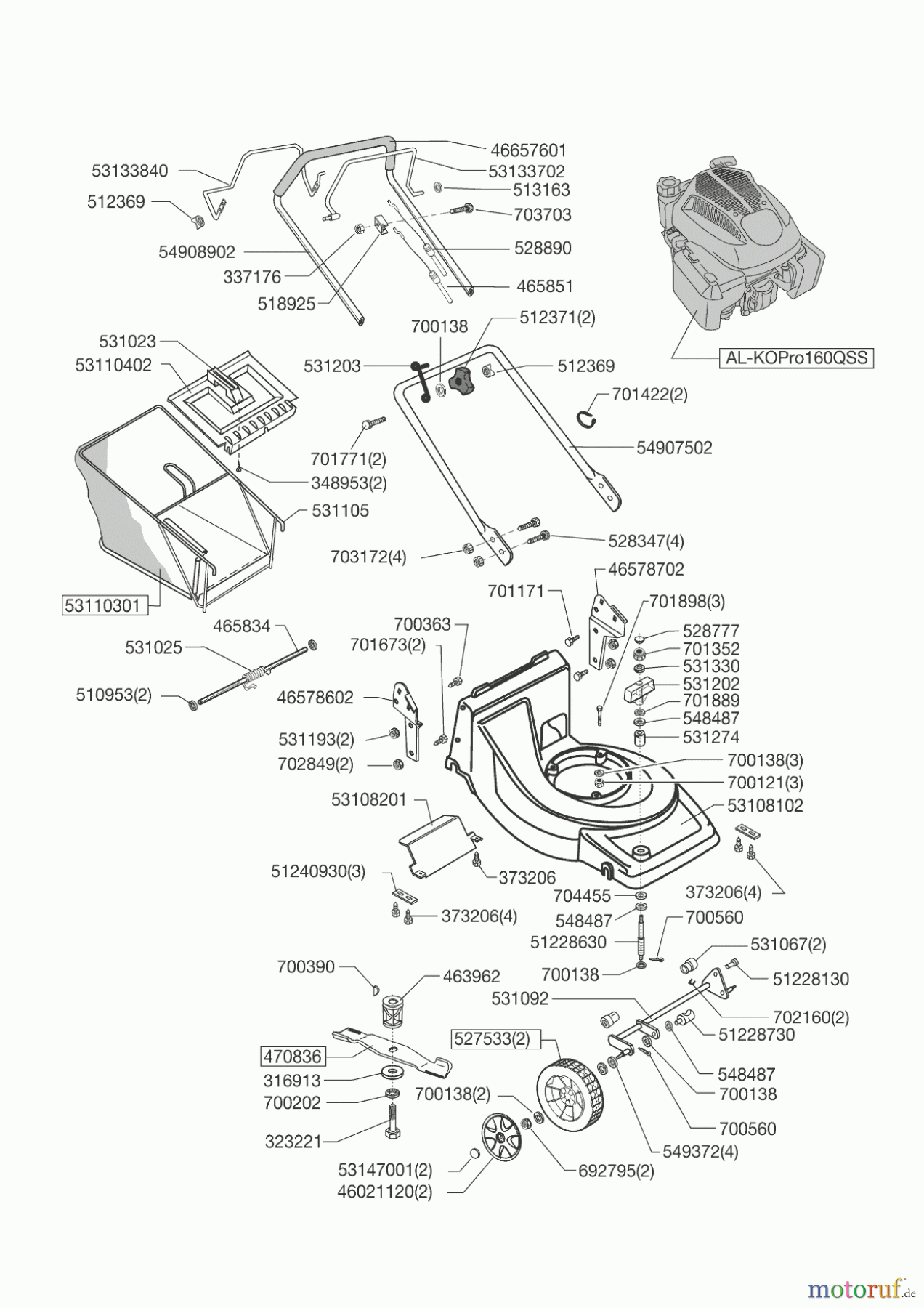  AL-KO Gartentechnik Benzinrasenmäher OHV A 47 BR  02/2012 - 04/2012 Seite 1