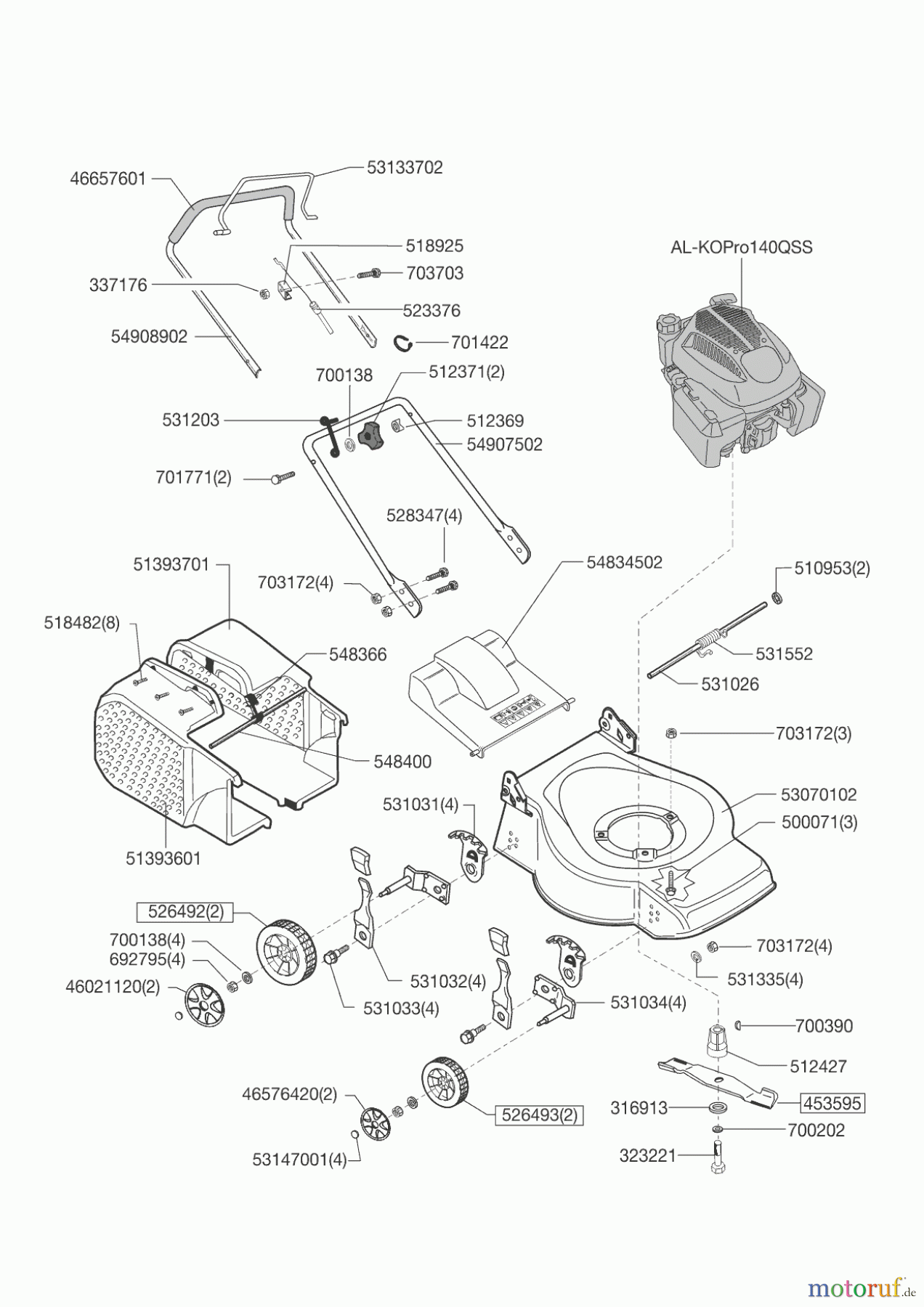 AL-KO Gartentechnik Benzinrasenmäher Selection OHV 40 B 04/2012 Seite 1