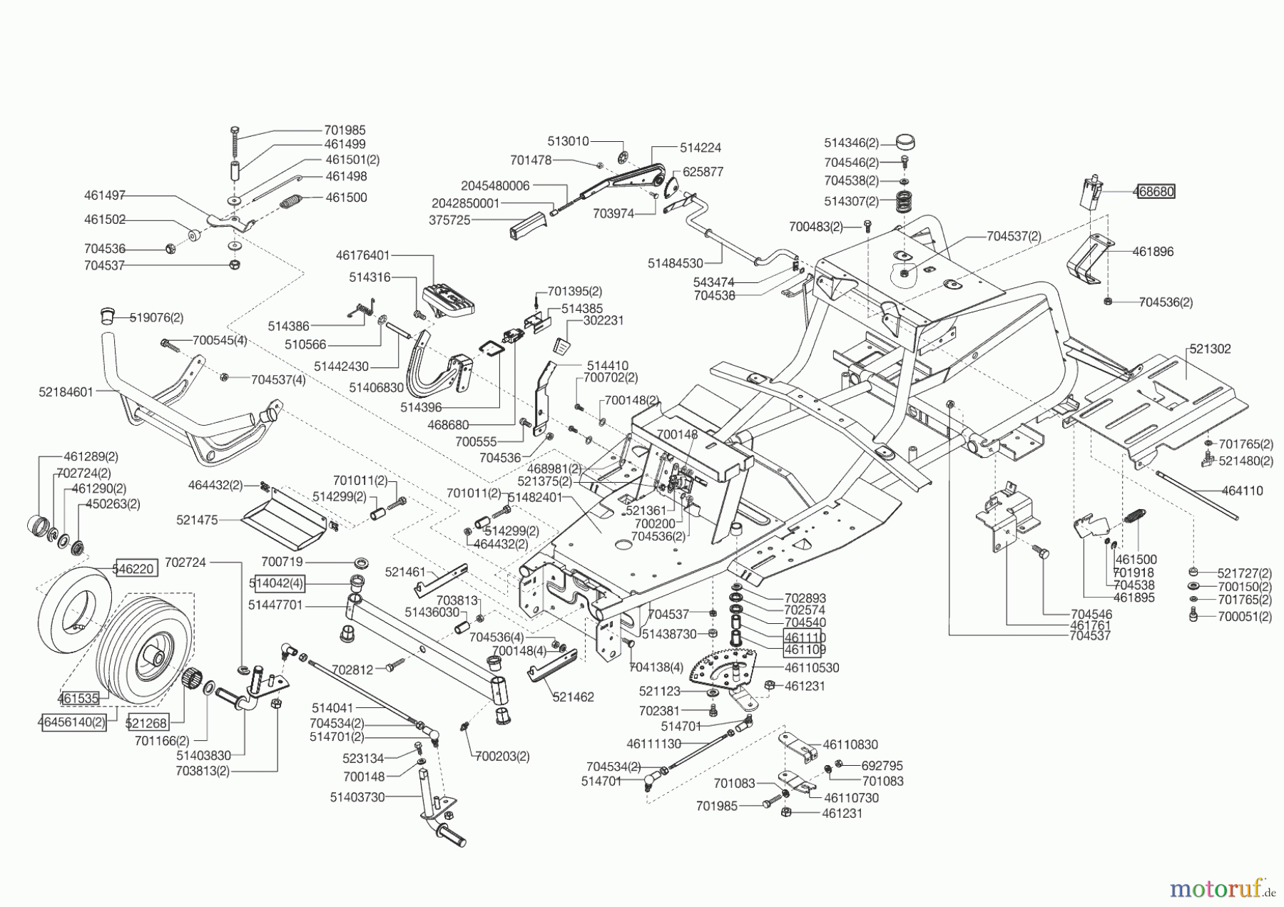 Powerline Gartentechnik Rasentraktor T 16-92 HD 01/2013 Seite 2