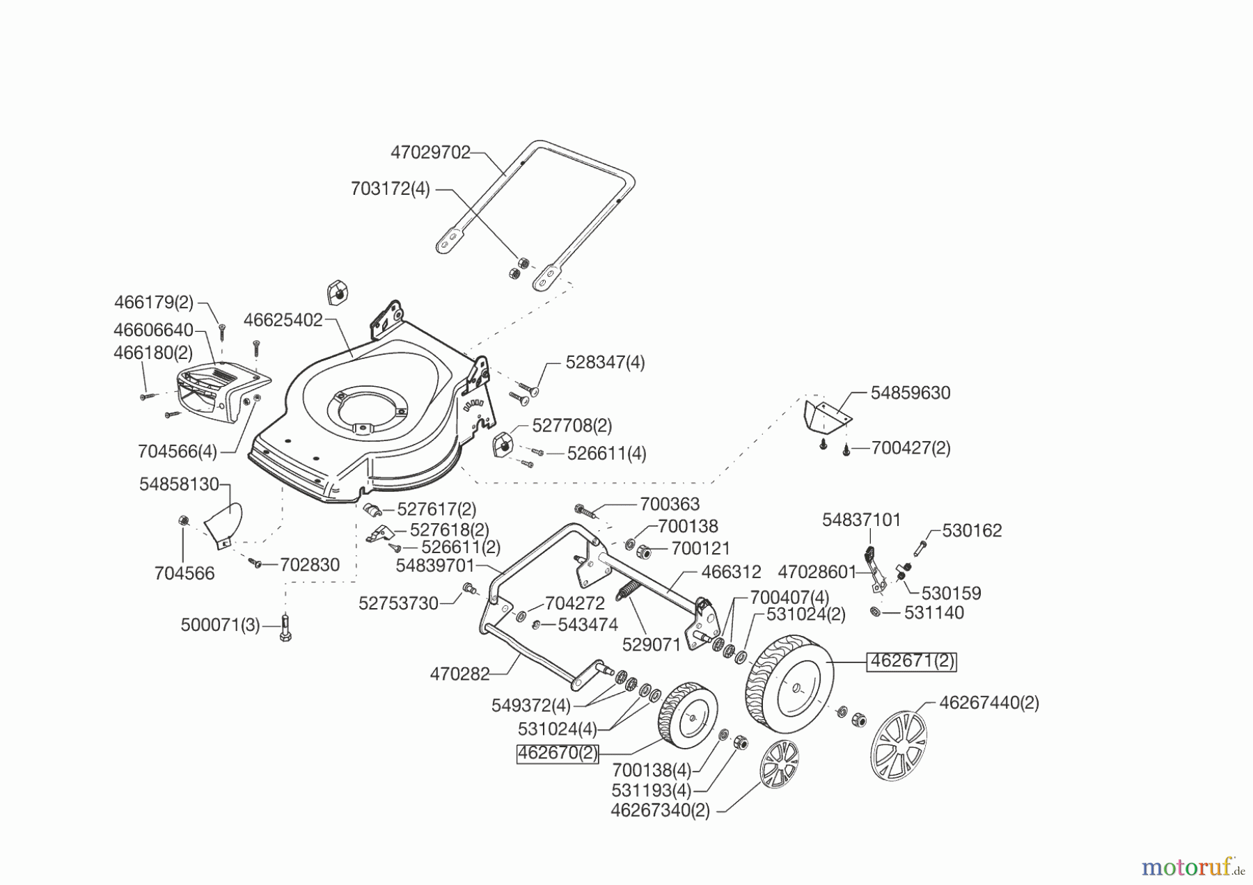  AL-KO Gartentechnik Benzinrasenmäher Selection HL 47.3 H  01/2013 - 04/2014 Seite 2