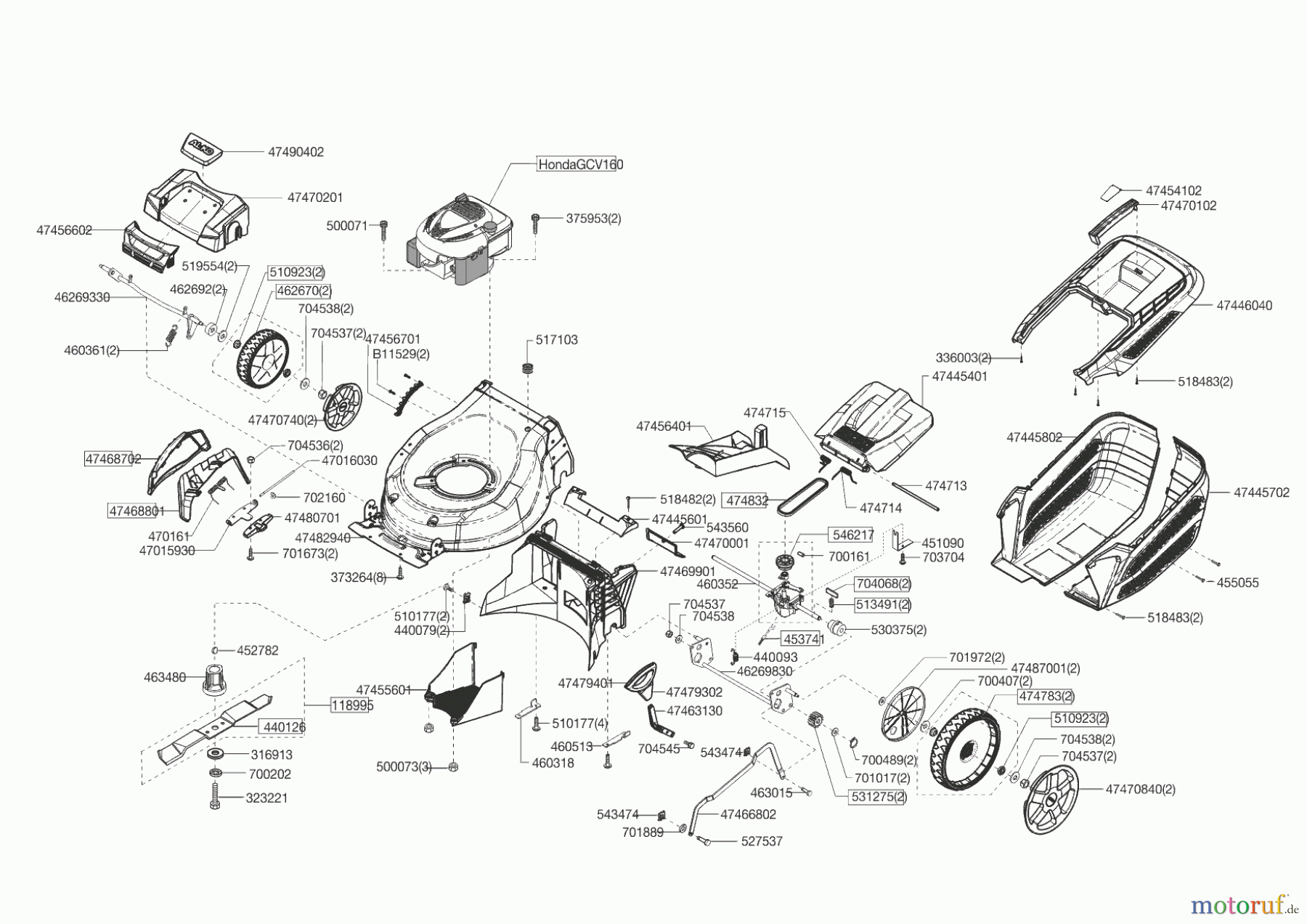 AL-KO Gartentechnik Benzinrasenmäher Highline 523 SP-H 02/2013 - 11/2013 Seite 1