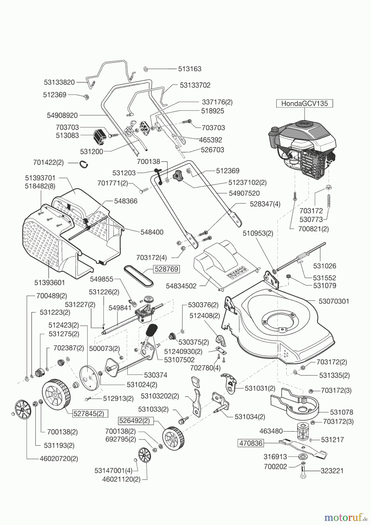 AL-KO Gartentechnik Benzinrasenmäher 4.6 BRH Metro 02/2013 - 12/2013 Seite 1
