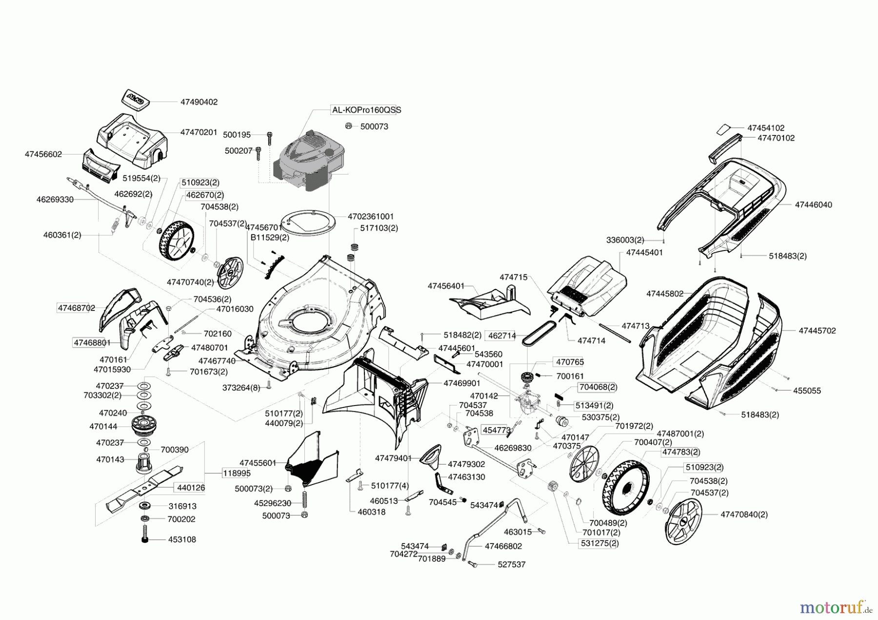 AL-KO Gartentechnik Benzinrasenmäher Highline 523 VS-A 04/2013 - 11/2013 Seite 1