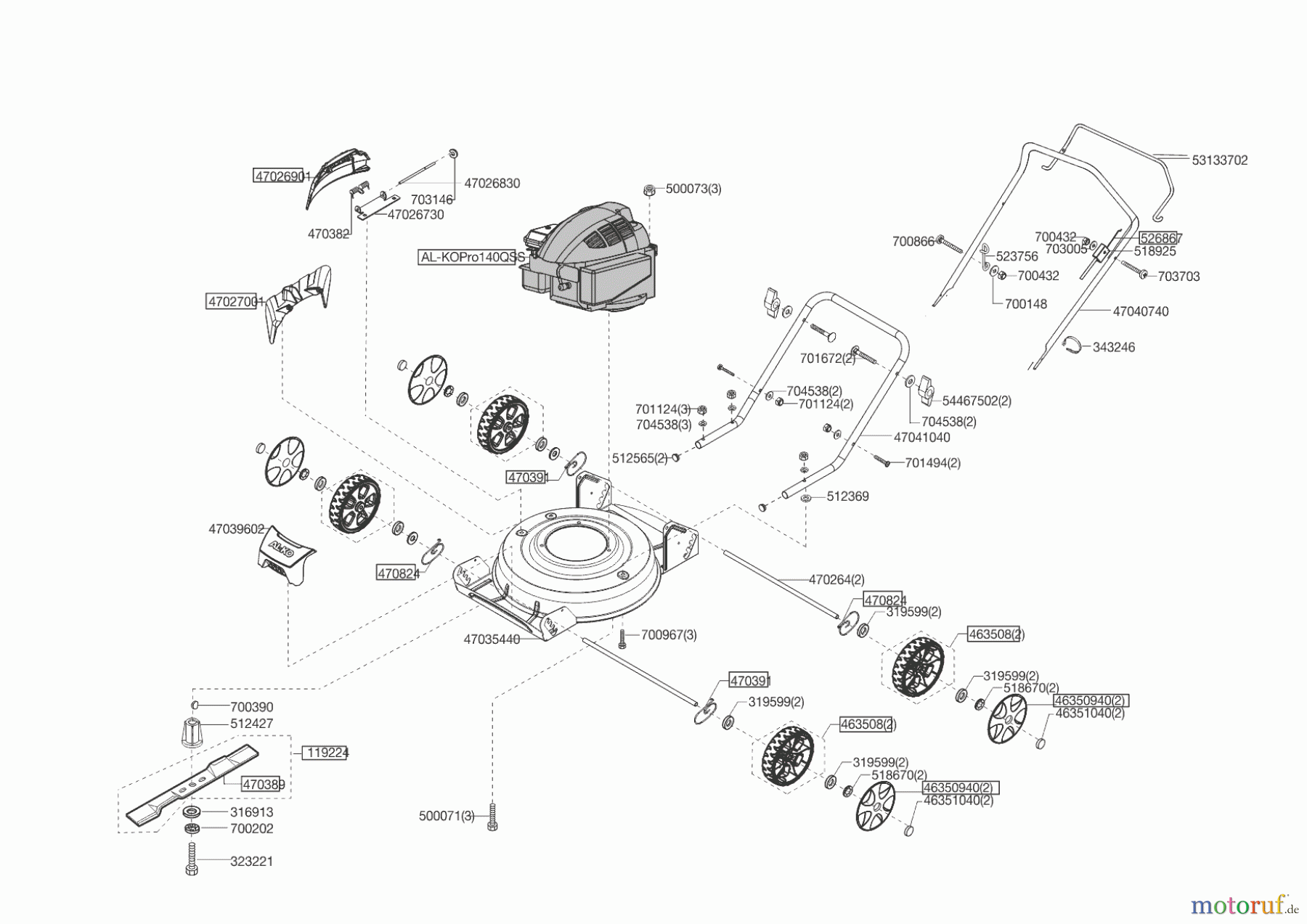AL-KO Gartentechnik Mulchmäher 460 B-A BIO SILVER 11/2013 - 12/2014 Seite 1