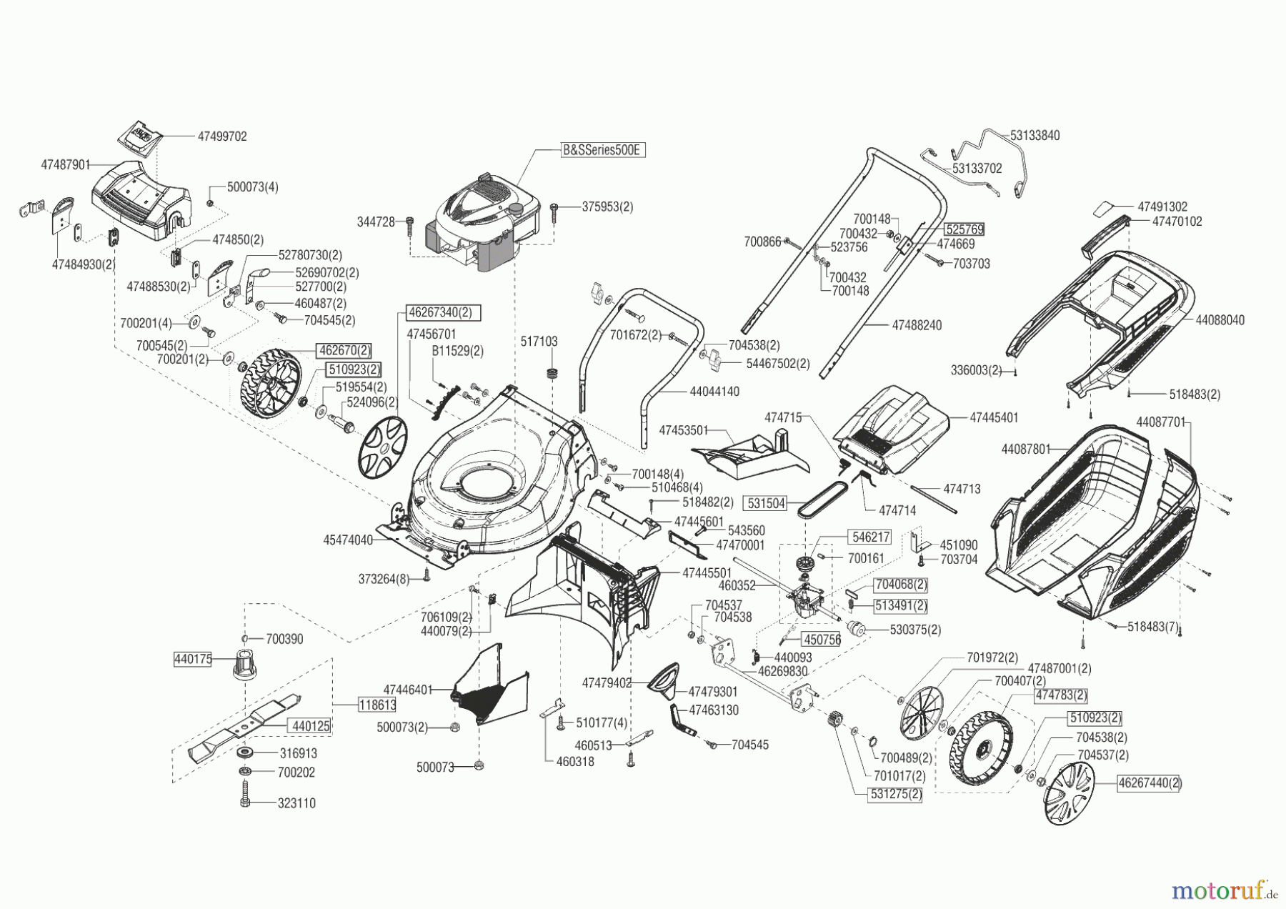 AL-KO Gartentechnik Benzinrasenmäher Highline 46.3 SP edition 11/2013 - 08/2016 Seite 1