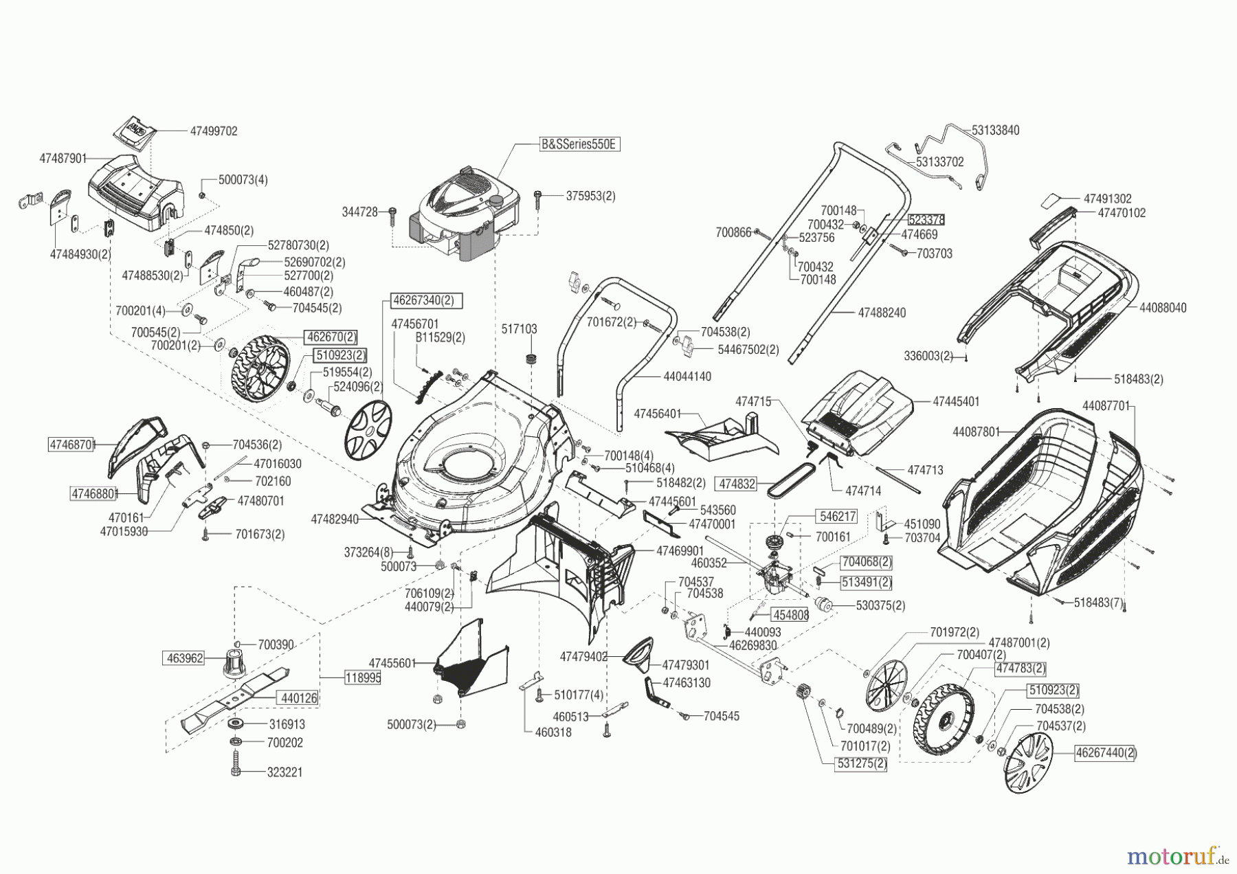 AL-KO Gartentechnik Benzinrasenmäher Highline 51.3 SP edition 11/2013 - 08/2016 Seite 1
