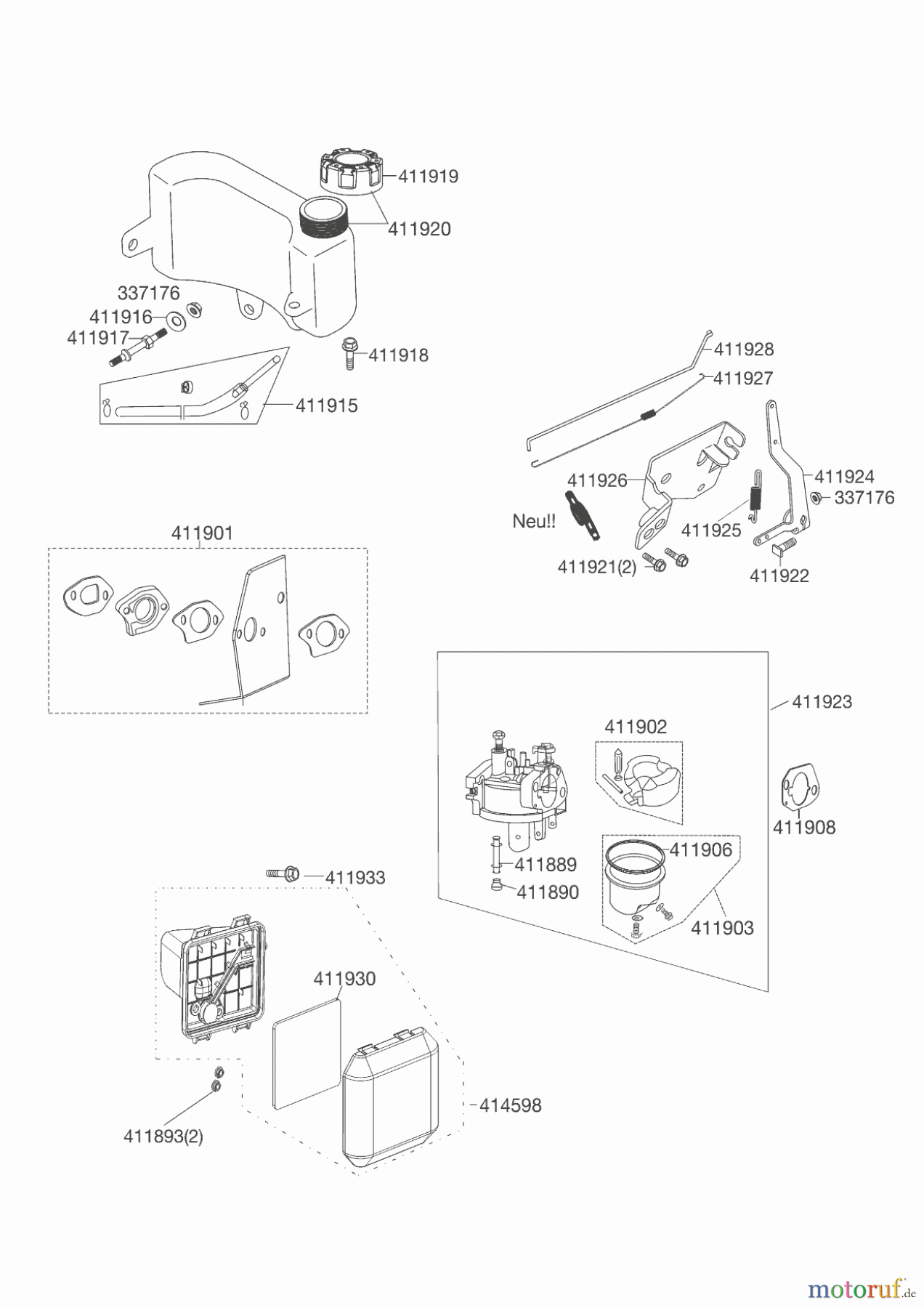  AL-KO Gartentechnik Benzinmotoren PRO 140 QSS -  LC1P61 FA 4PS R3000  ab 11/2013 Seite 3