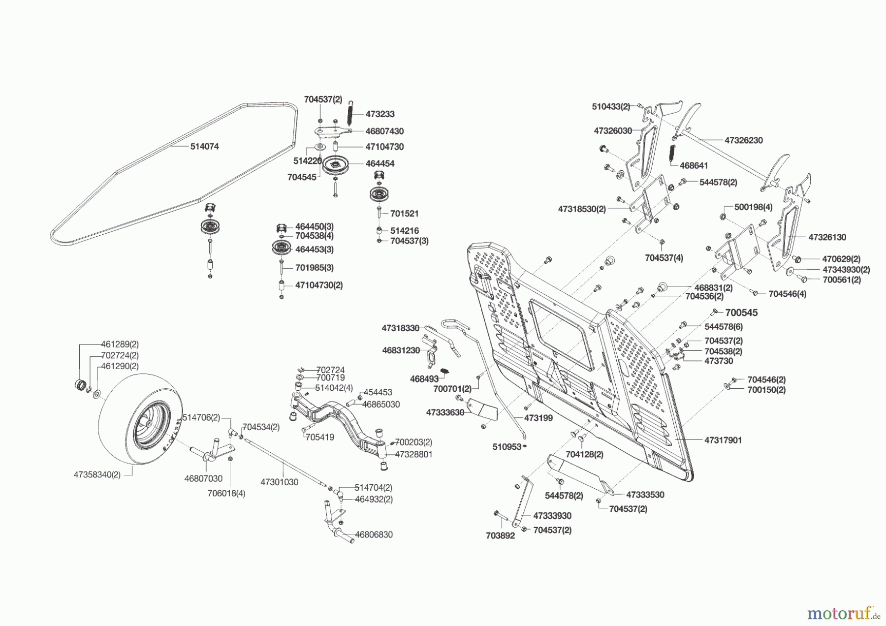 Powerline Gartentechnik Rasentraktor T 16-95.4 HD V2  12/2013 - 09/2014 Seite 3