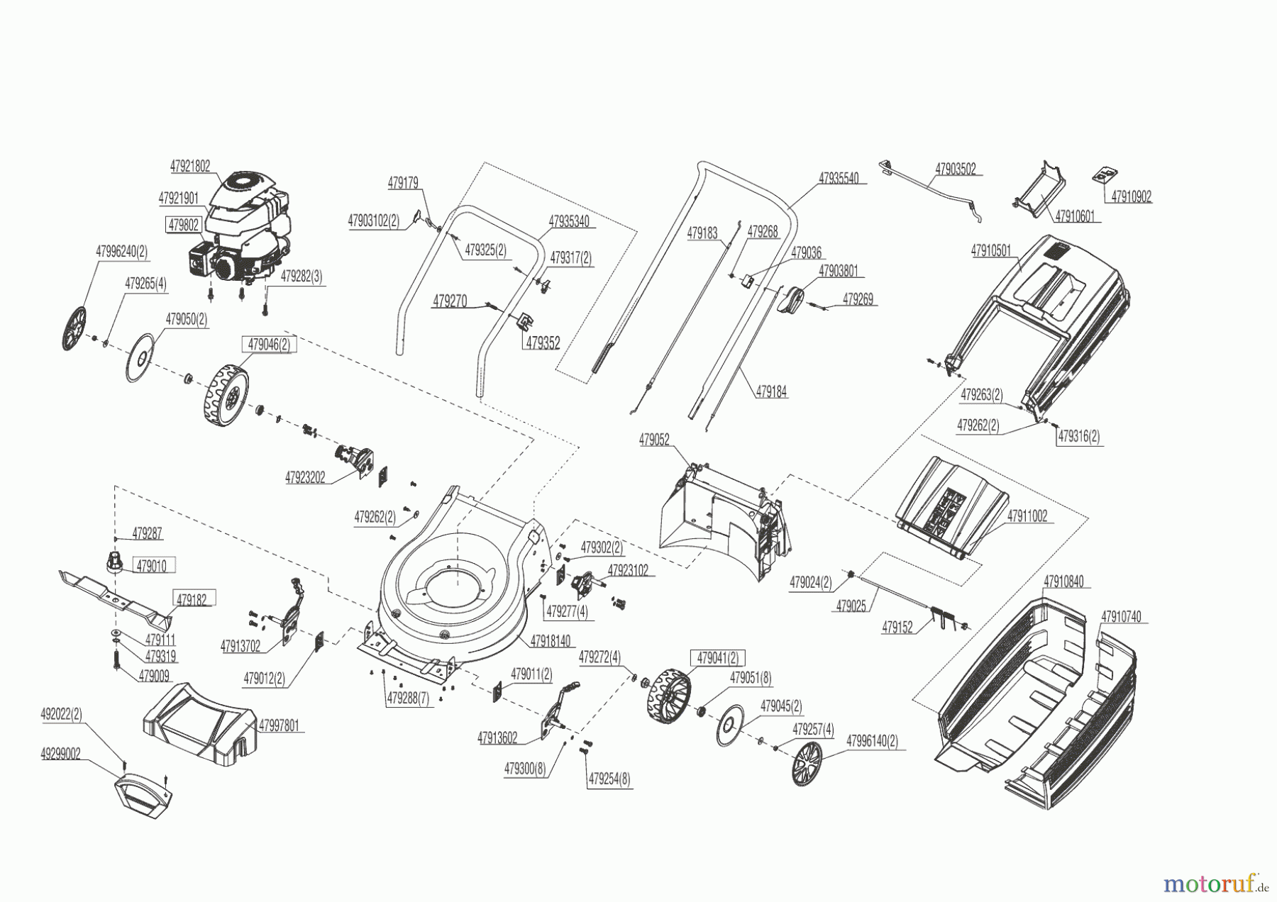 Dehner Gartentechnik Benzinrasenmäher 42.4 P COMFORT 01/2014 - 10/2015 Seite 1