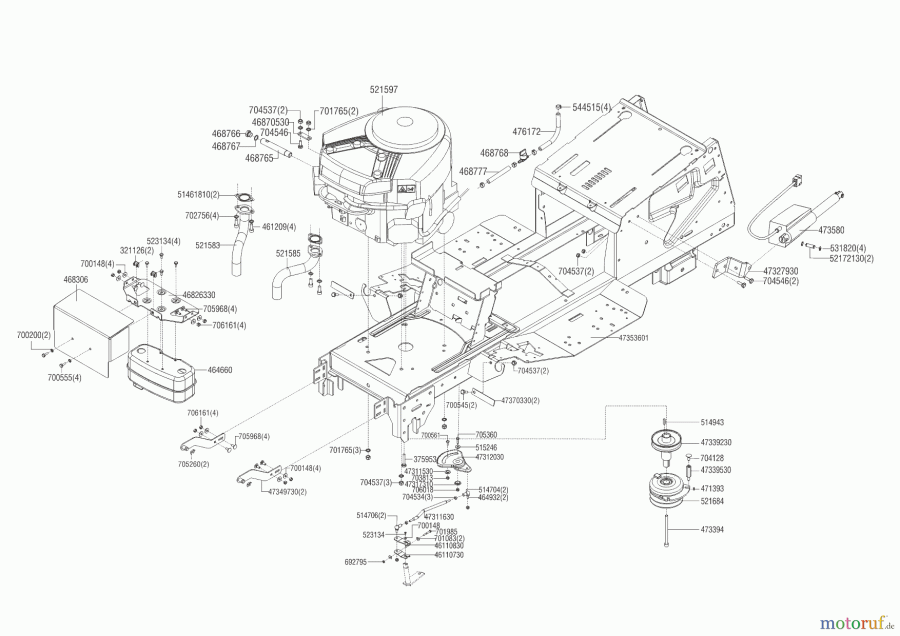 Powerline Gartentechnik Rasentraktor T20-105.4 HDE V2 02/2014 - 09/2014 Seite 2