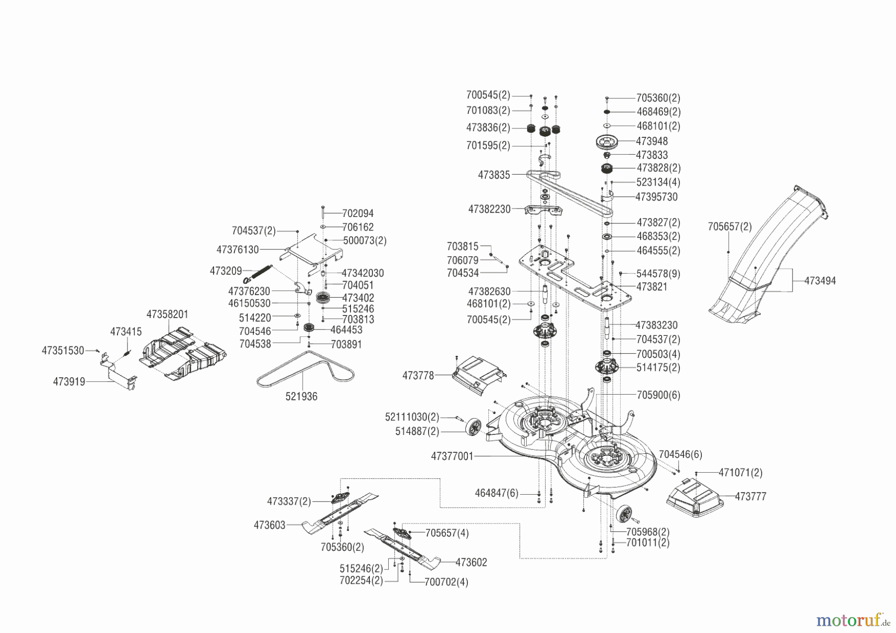 Powerline Gartentechnik Zubehör Gartentechnik MÄHWERK 125CM SY KPL AL-KO 02/2014 Seite 1