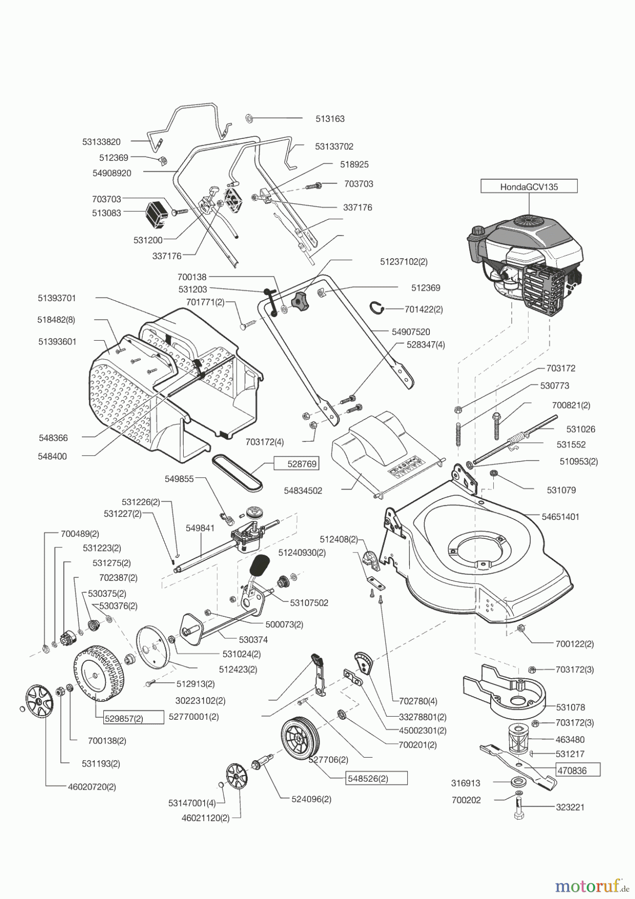 AL-KO Gartentechnik Benzinrasenmäher CLASSIC 4.6 BRH ab 12/2014 Seite 1