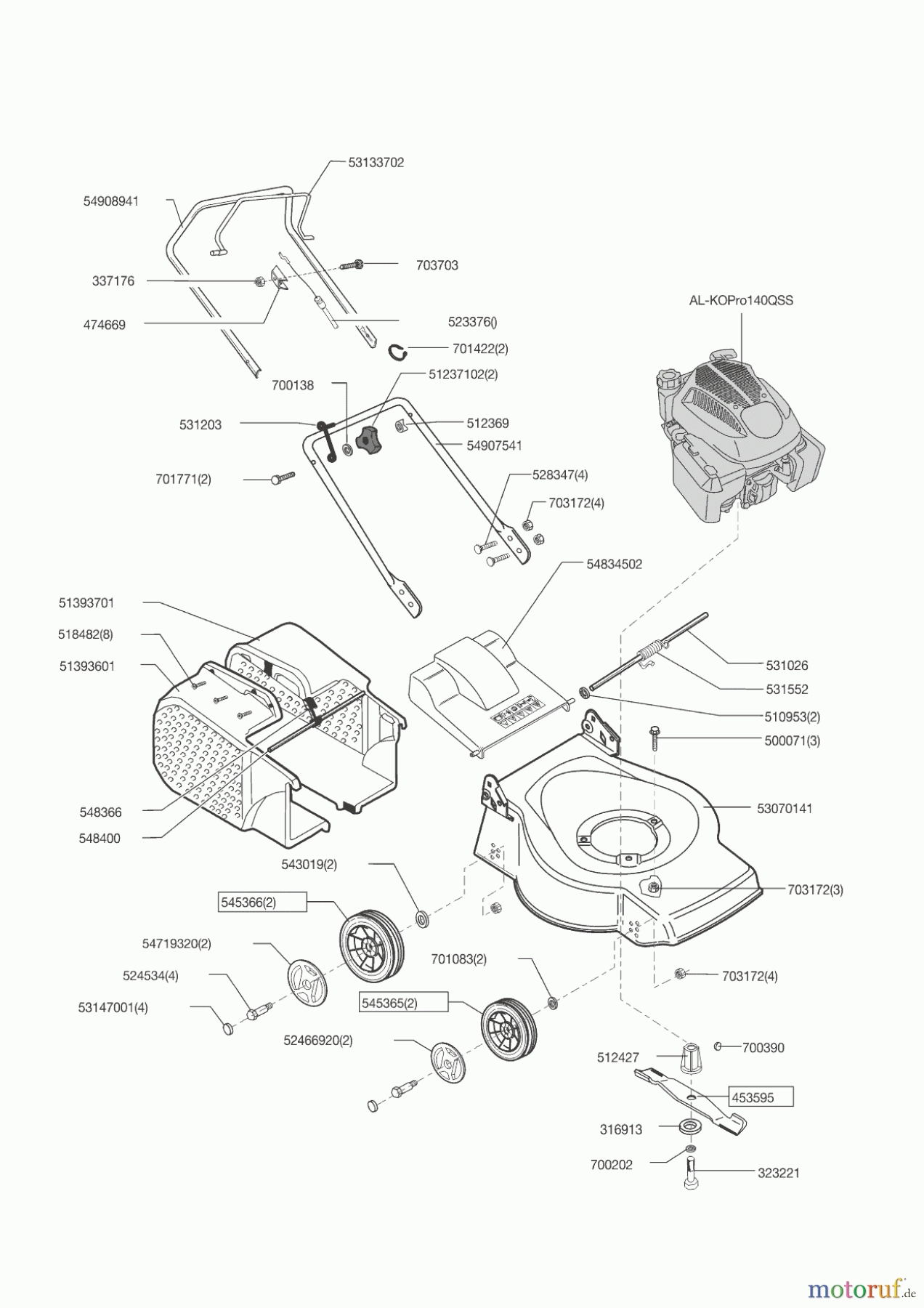 AL-KO Gartentechnik Benzinrasenmäher 40 B ab 12/2014 Seite 1