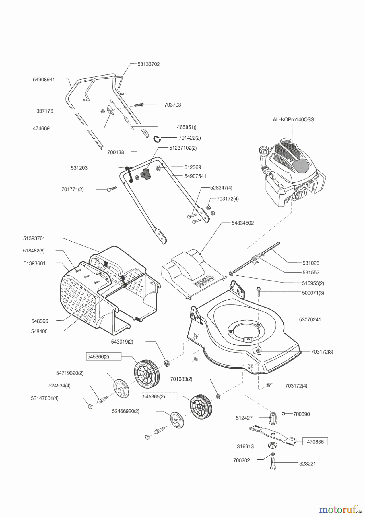 AL-KO Gartentechnik Benzinrasenmäher 46 B ab 12/2014 Seite 1