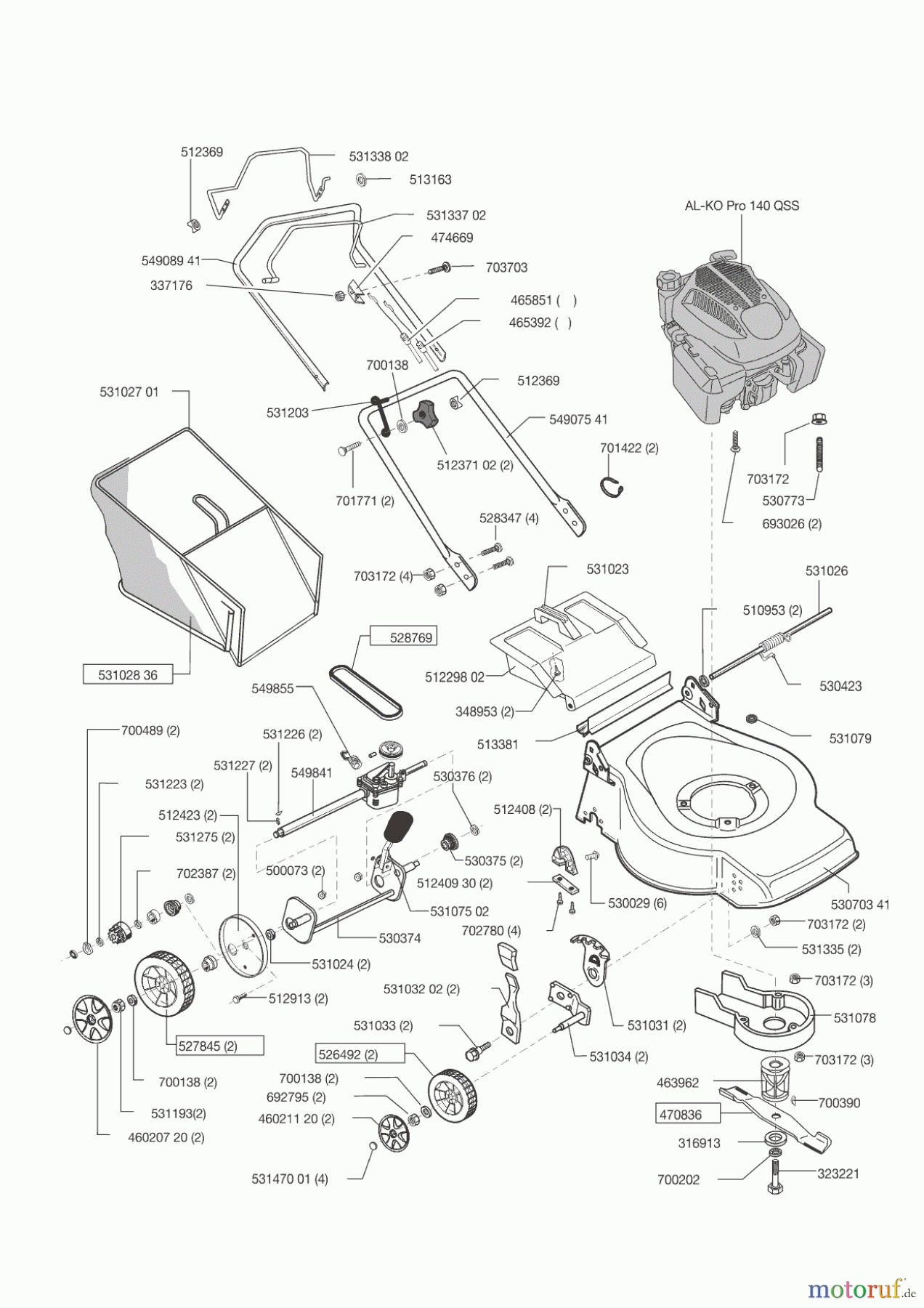  AL-KO Gartentechnik Benzinrasenmäher 46 BR  ab 12/2014 Seite 1