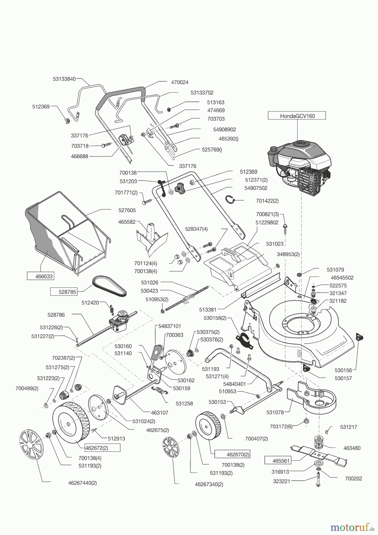 AL-KO Gartentechnik Benzinrasenmäher Selection HL 51 BR ab 12/2014 Seite 1