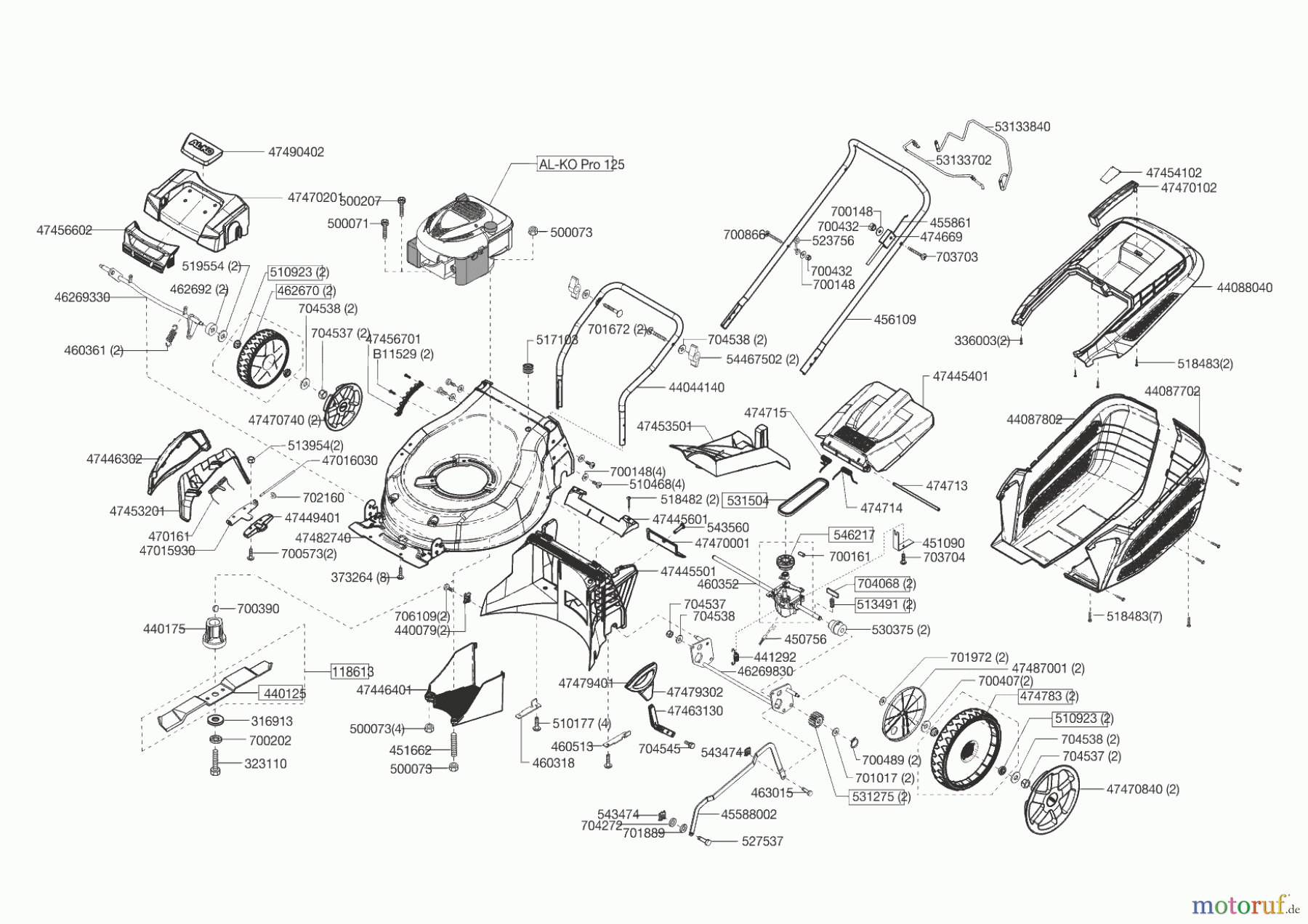 AL-KO Gartentechnik Benzinrasenmäher Highline BH 46 SP-A 02/2015 - 03/2015 Seite 1