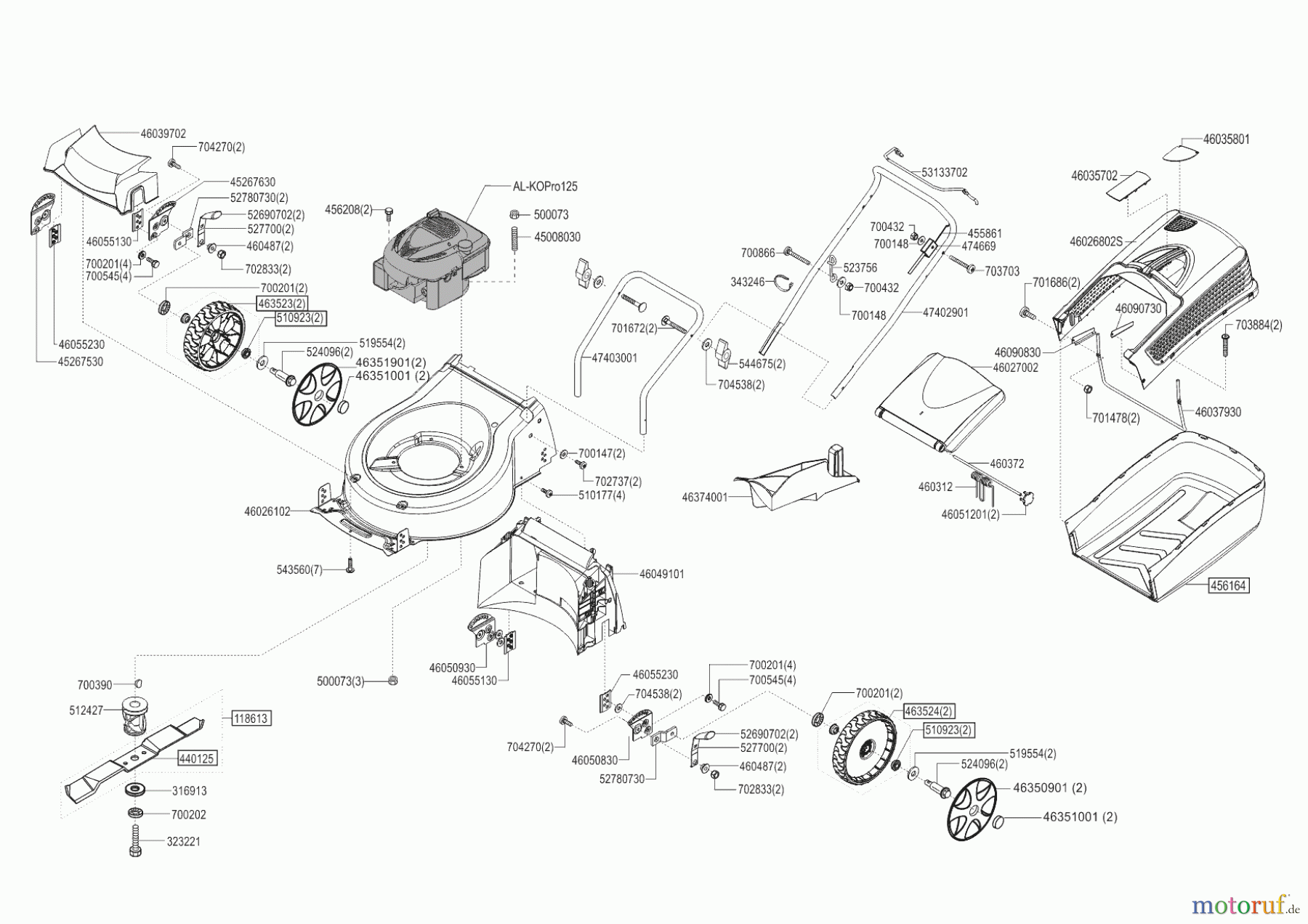  Solo by AL-KO Gartentechnik Benzinrasenmäher 4715 P-A  03/2015 - 08/2016 Seite 1