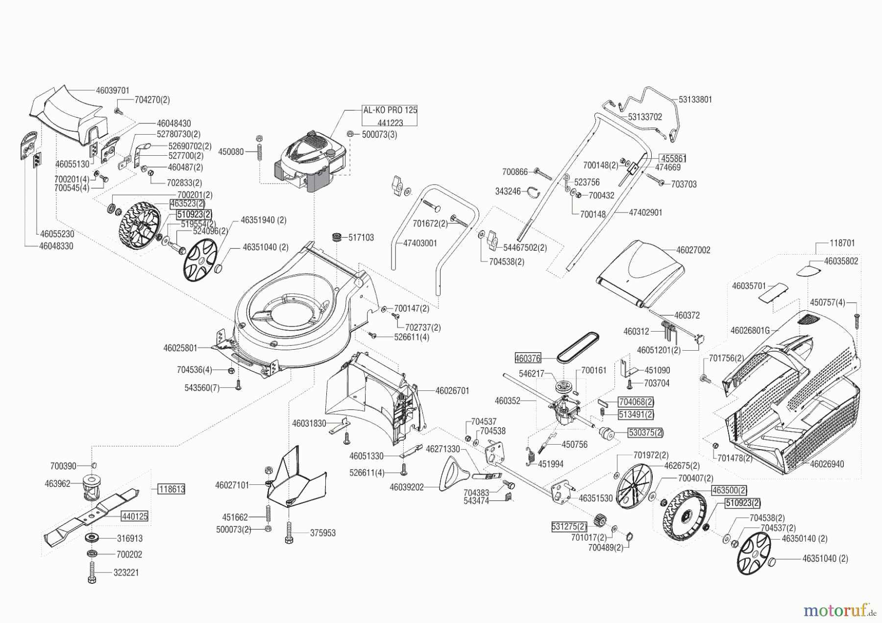 AL-KO Gartentechnik Benzinrasenmäher 4.66 SP-A CLASSIC EDITION 02/2016 - 04/2016 Seite 1