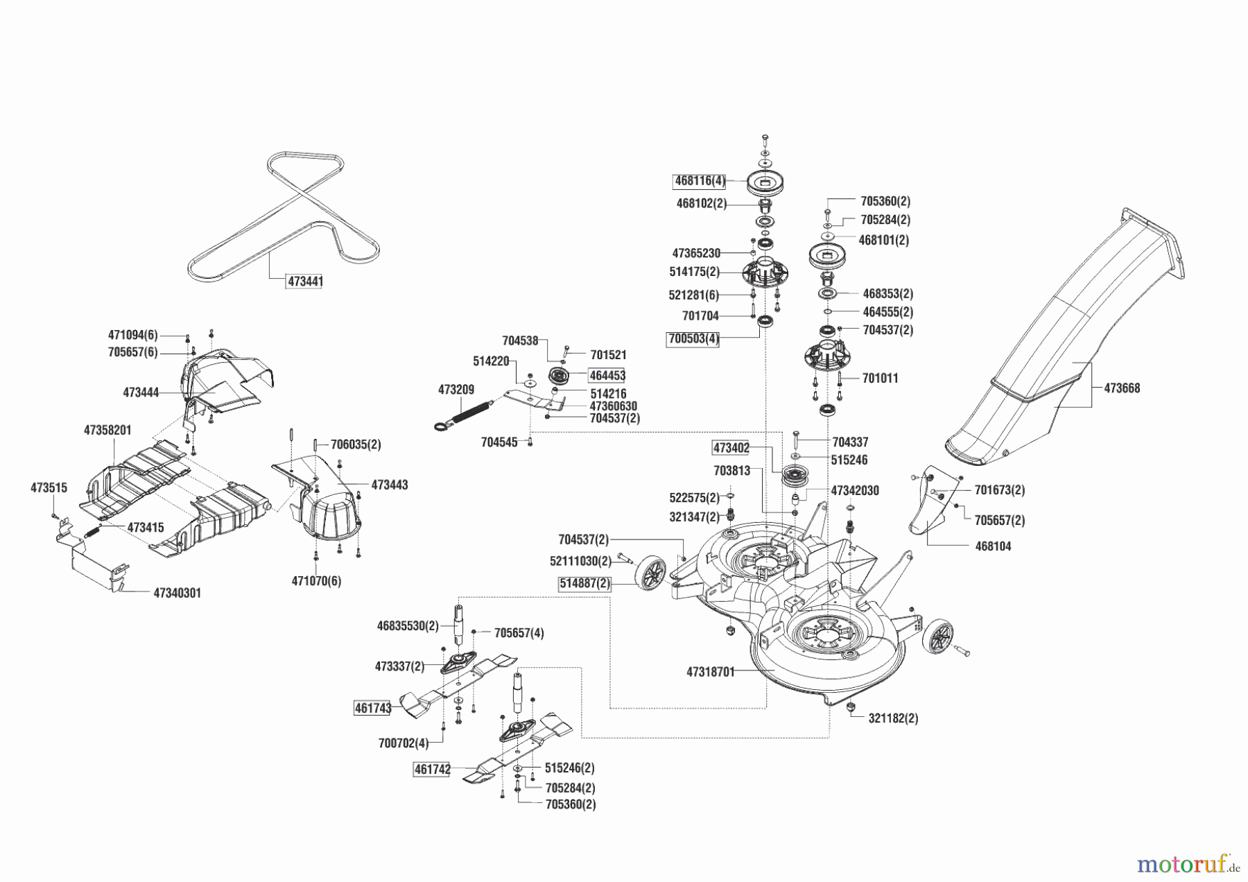 Powerline Gartentechnik Rasentraktor T 15-95.4 HD-A ab 03/2016 Seite 6