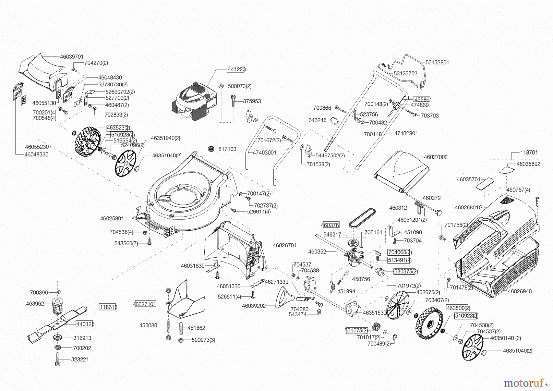 AL-KO Gartentechnik Benzinrasenmäher 4.66 SP-A CLASSIC EDITION 04/2016 - 09/2019 Seite 1