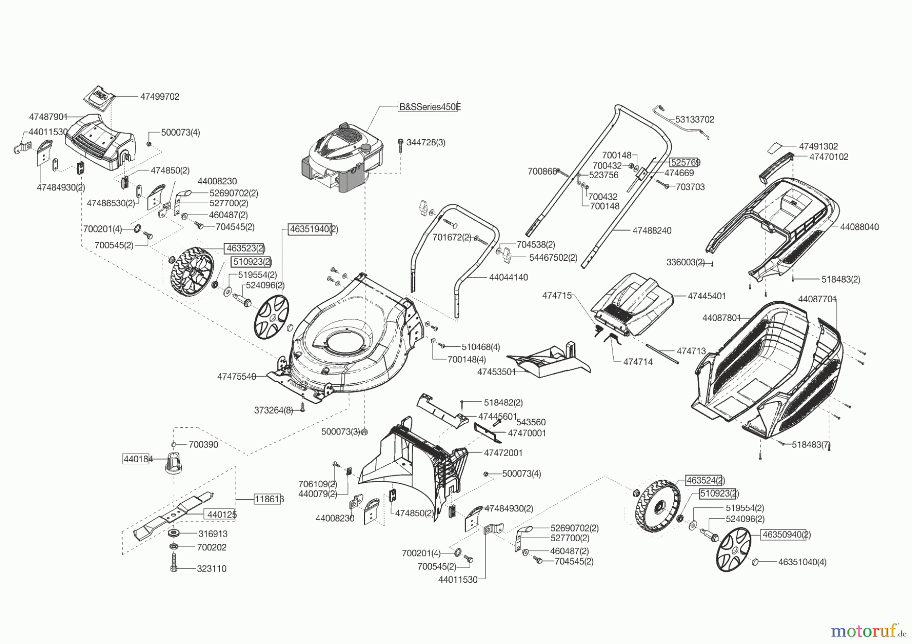 AL-KO Gartentechnik Benzinrasenmäher Highline 46.3 P edition ab 08/2016 Seite 1