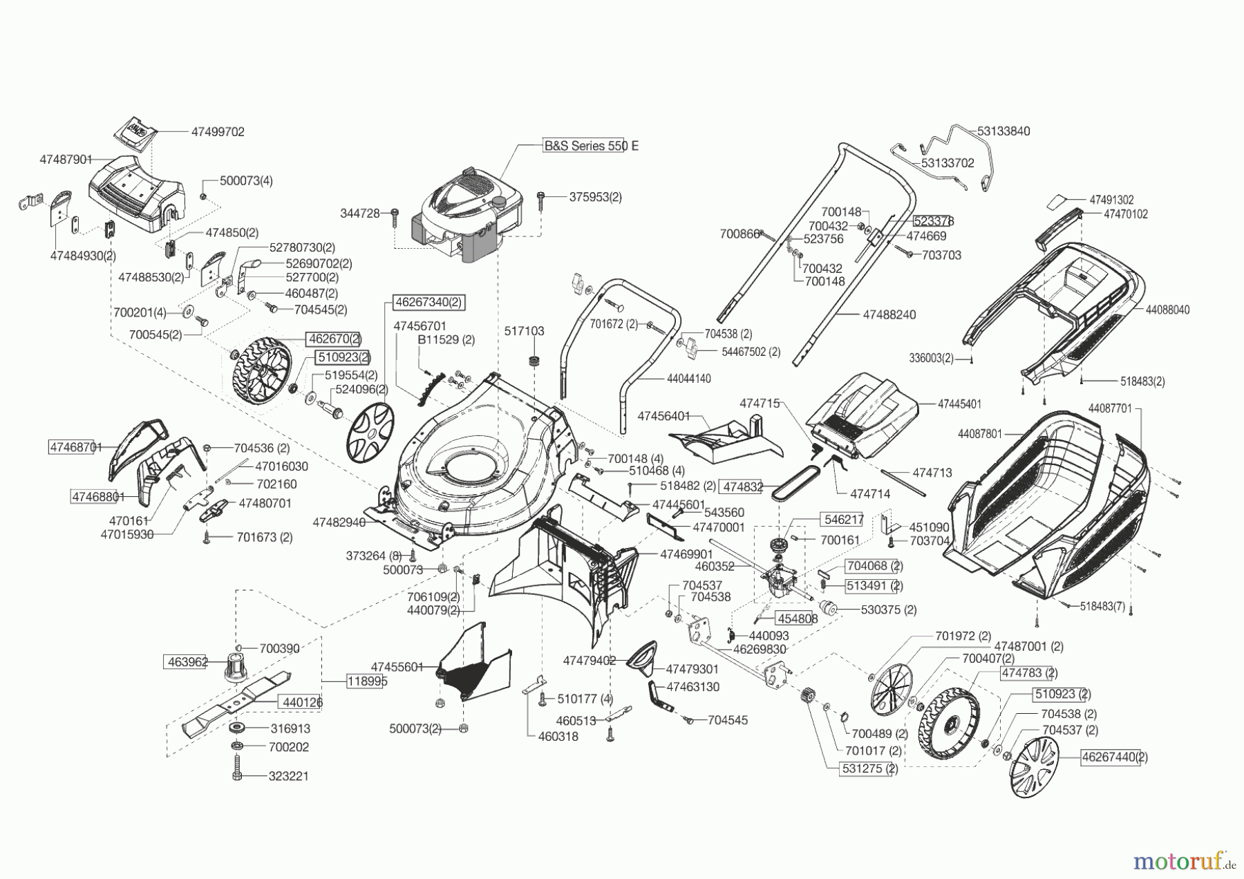 AL-KO Gartentechnik Benzinrasenmäher Highline 51.3 SP edition 08/2016 - 03/2019 Seite 1