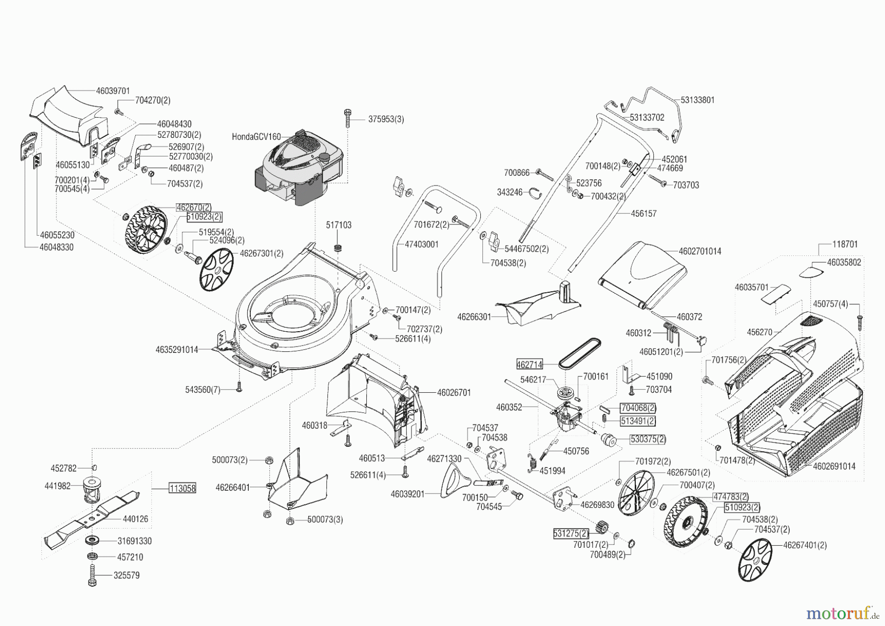 AL-KO Gartentechnik Benzinrasenmäher GT 5.17 RH BY AL-KO 11/2016 - 01/2018 Seite 1