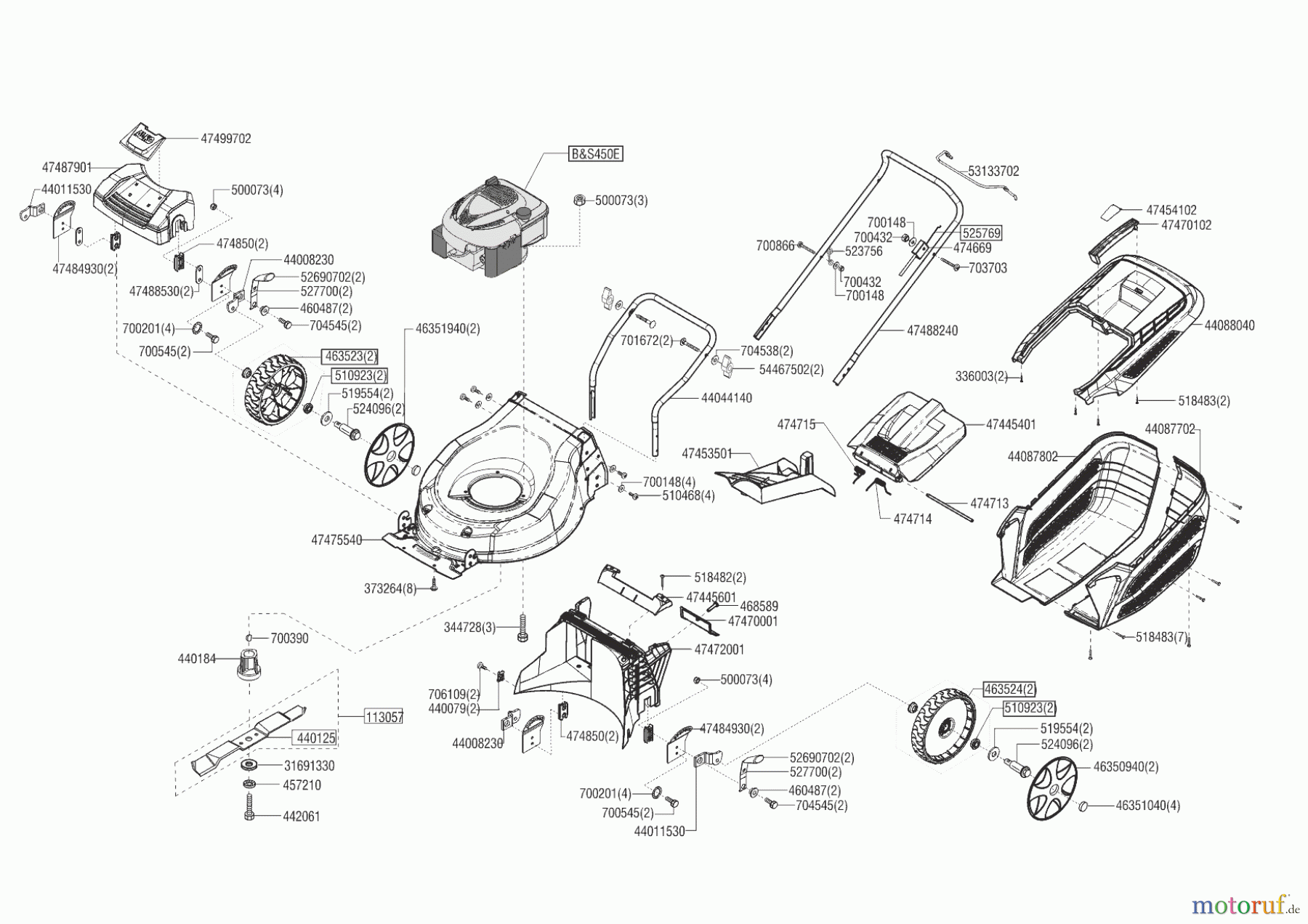 AL-KO Gartentechnik Benzinrasenmäher 46.7 P HIGHLINE 02/2017 - 03/2019 Seite 1