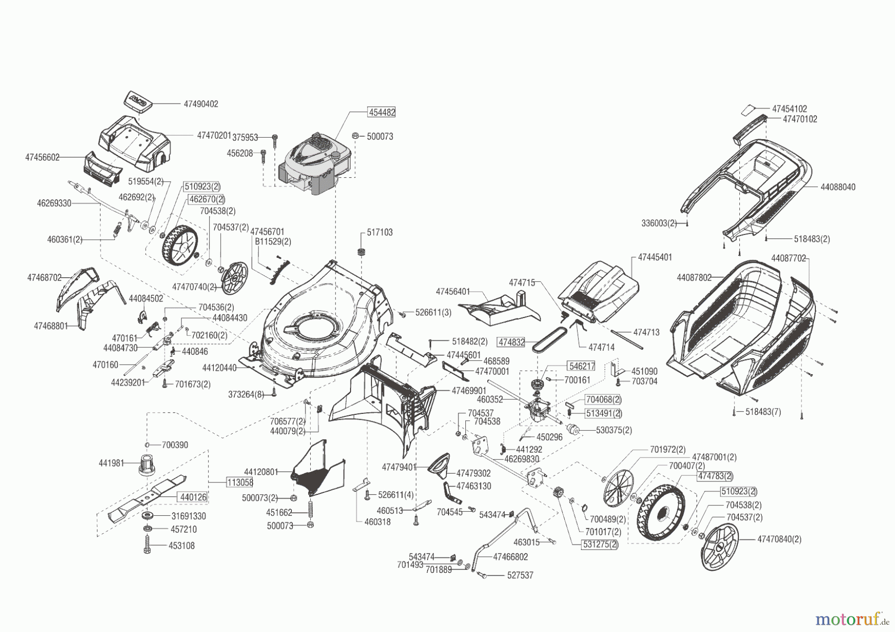  AL-KO Gartentechnik Benzinrasenmäher Highline 525 SP-A  10/2017 - 03/2019 Seite 1