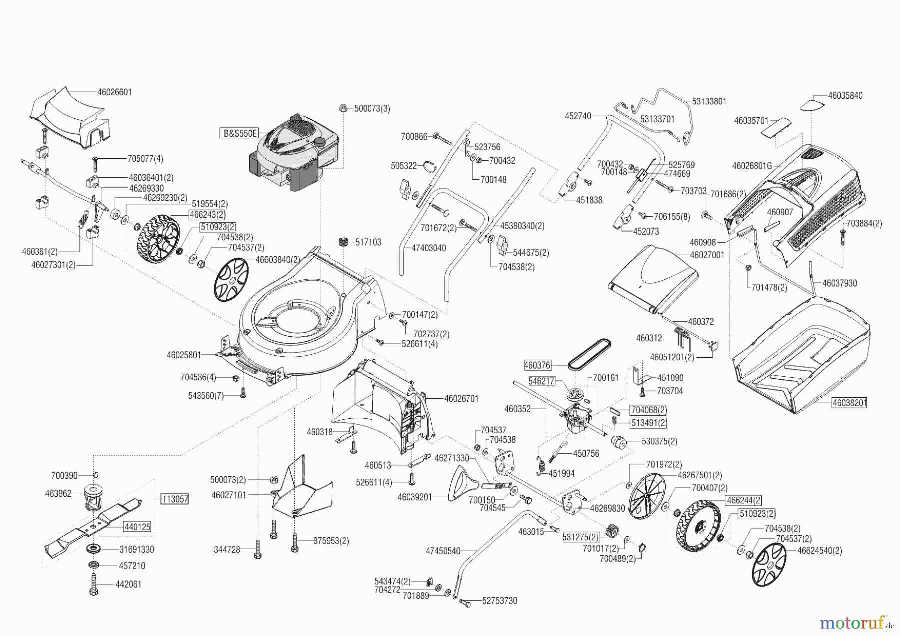 GARDENFEELINGS Gartentechnik Benzinrasenmäher GF 46 (FR) ab 11/2017 Seite 1
