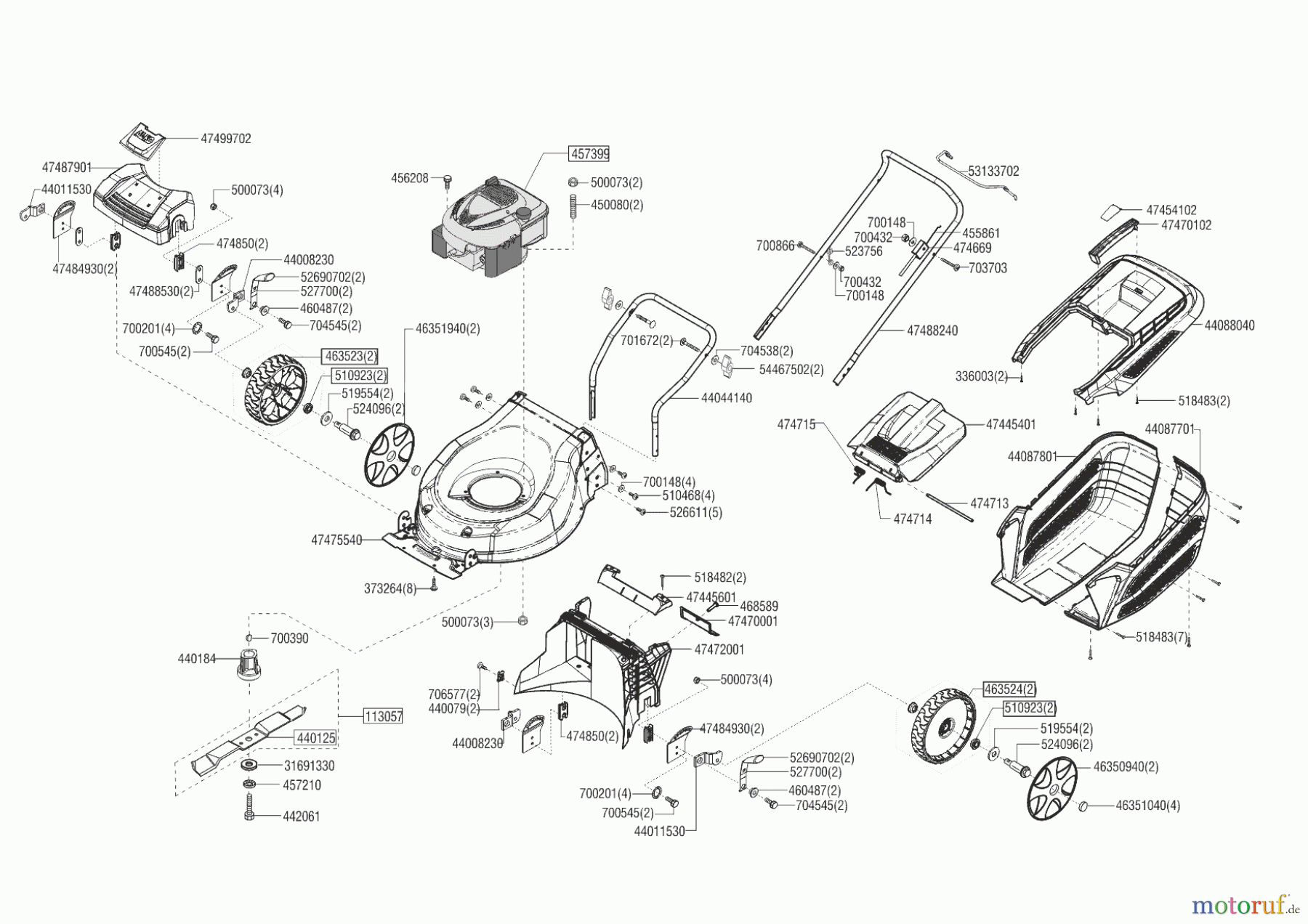 AL-KO Gartentechnik Benzinrasenmäher 46.8 P-A HIGHLINE 11/2017 - 03/2018 Seite 1