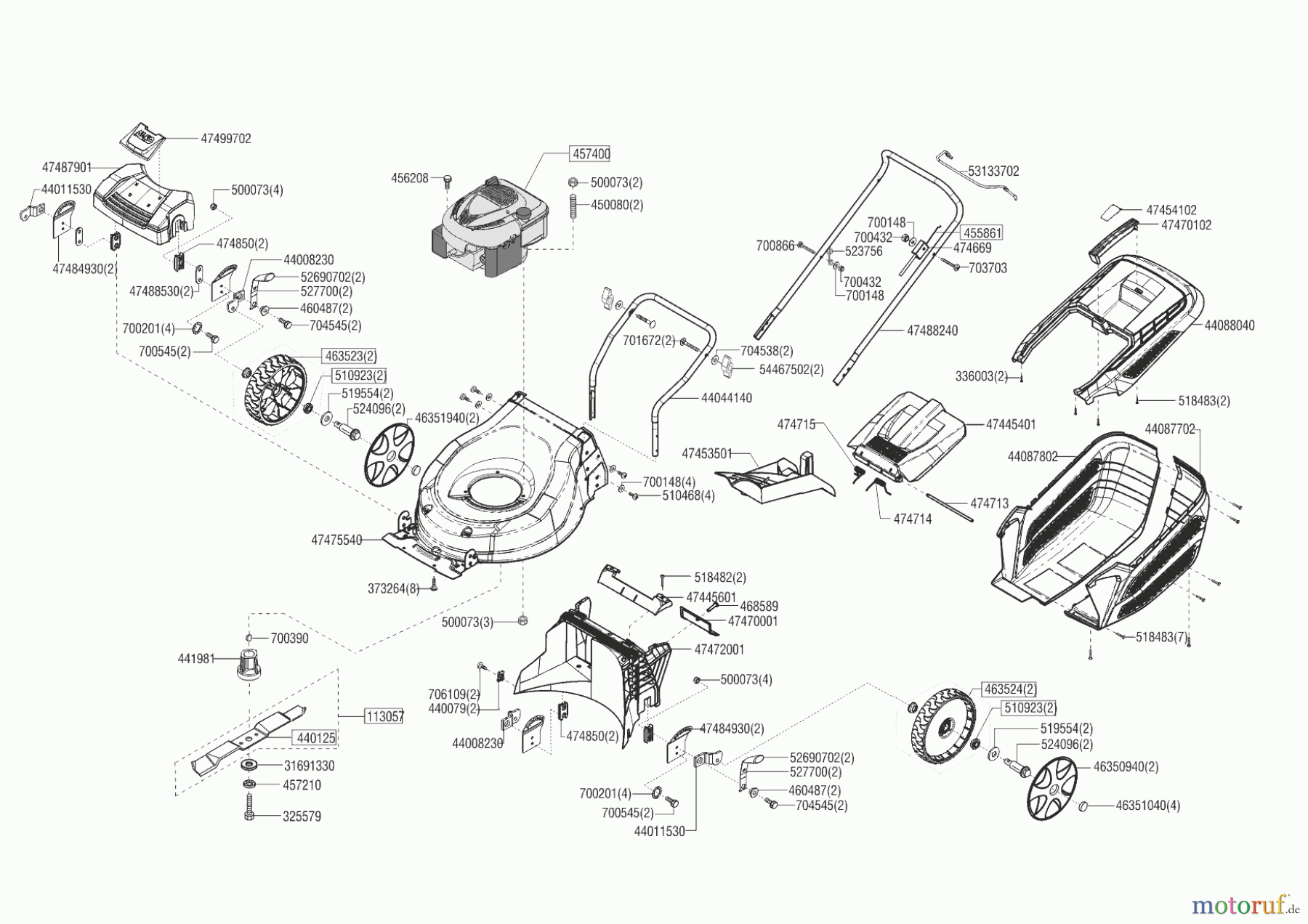 AL-KO Gartentechnik Benzinrasenmäher 46.8 P-A HIGHLINE 11/2017 - 09/2018 Seite 1