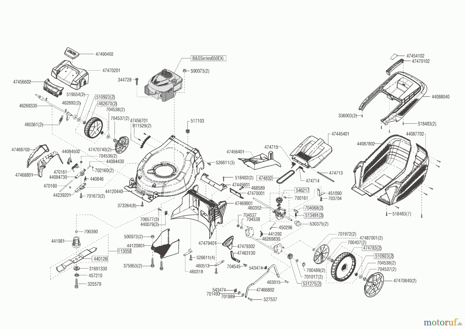AL-KO Gartentechnik Benzinrasenmäher 527 SP HIGHLINE 12/2017 - 03/2019 Seite 1