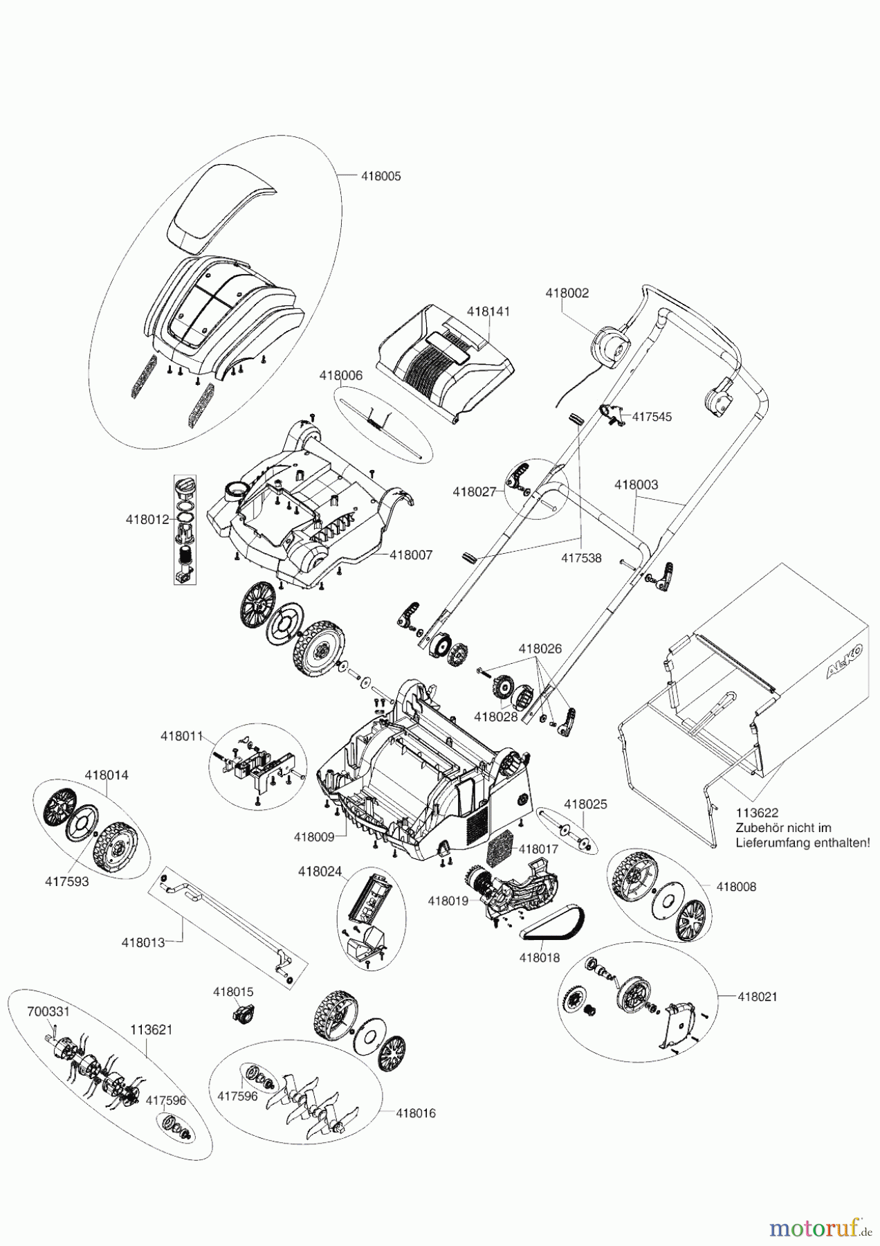 AL-KO Gartentechnik Vertikutierer 36.8 E COMBI CARE COMFORT 03/2018 Seite 1