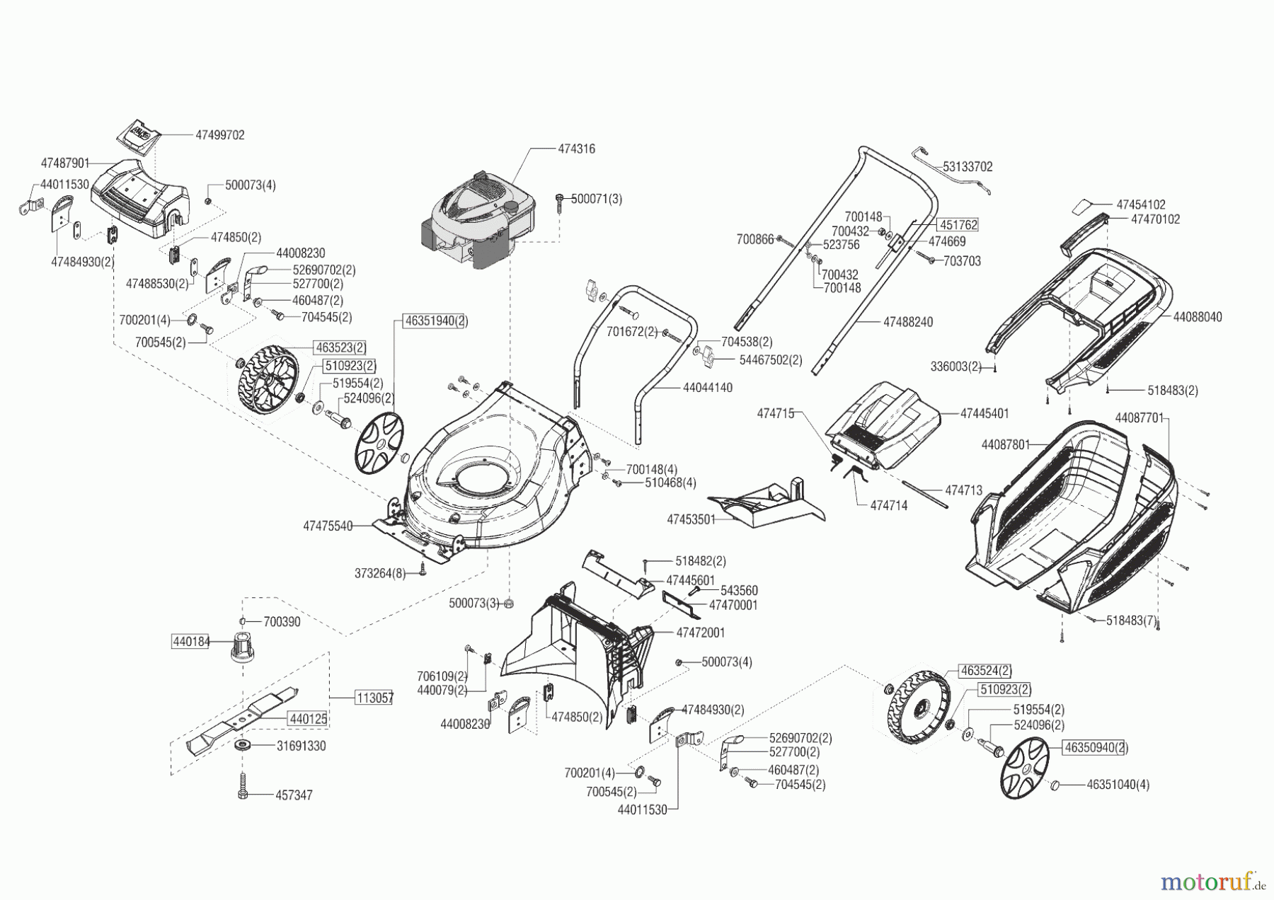 AL-KO Gartentechnik Benzinrasenmäher Highline 46.3 P-A edition ab 03/2018 Seite 1