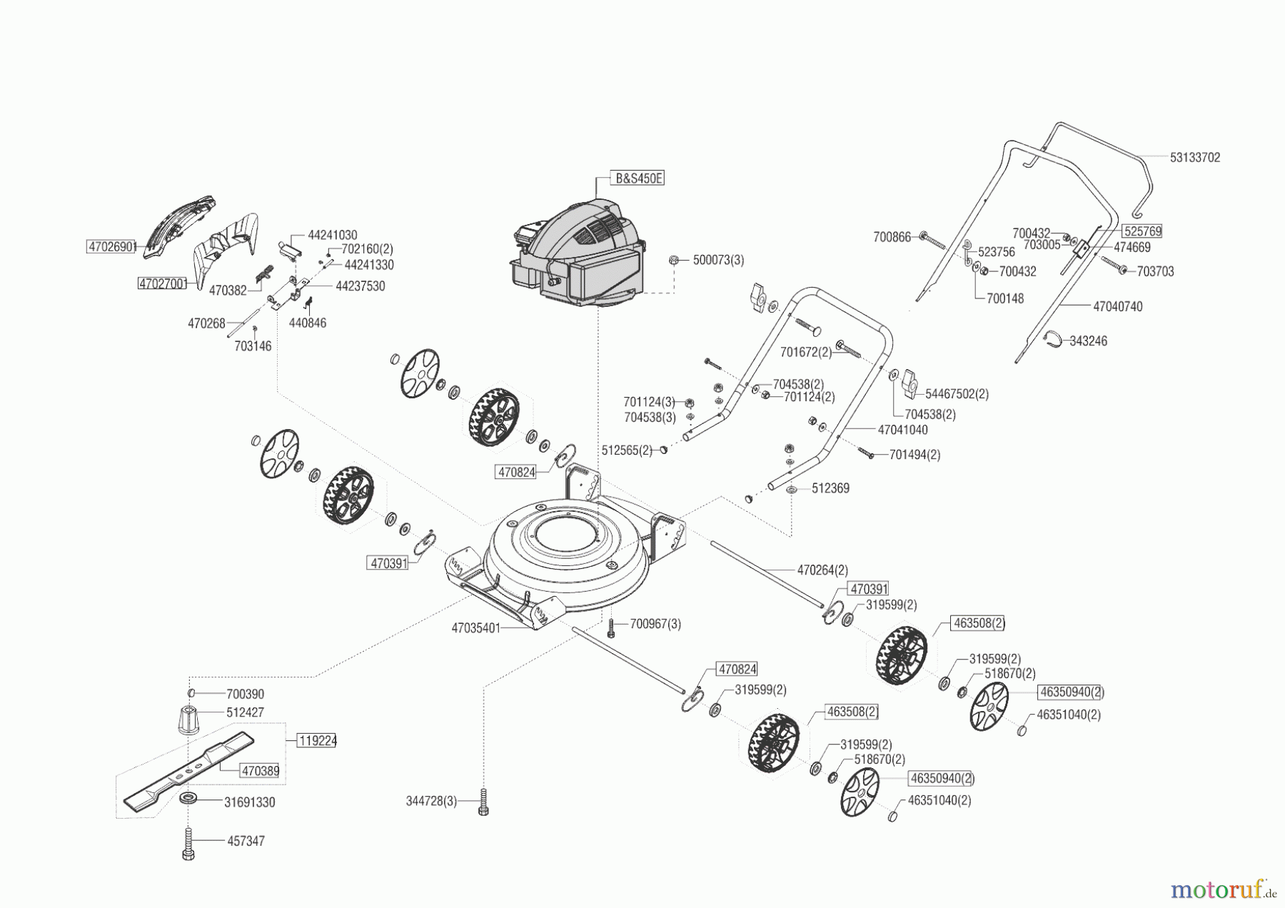  AL-KO Gartentechnik Mulchmäher 4.67 P-B BIO EDITION  ab 03/2018 Seite 1