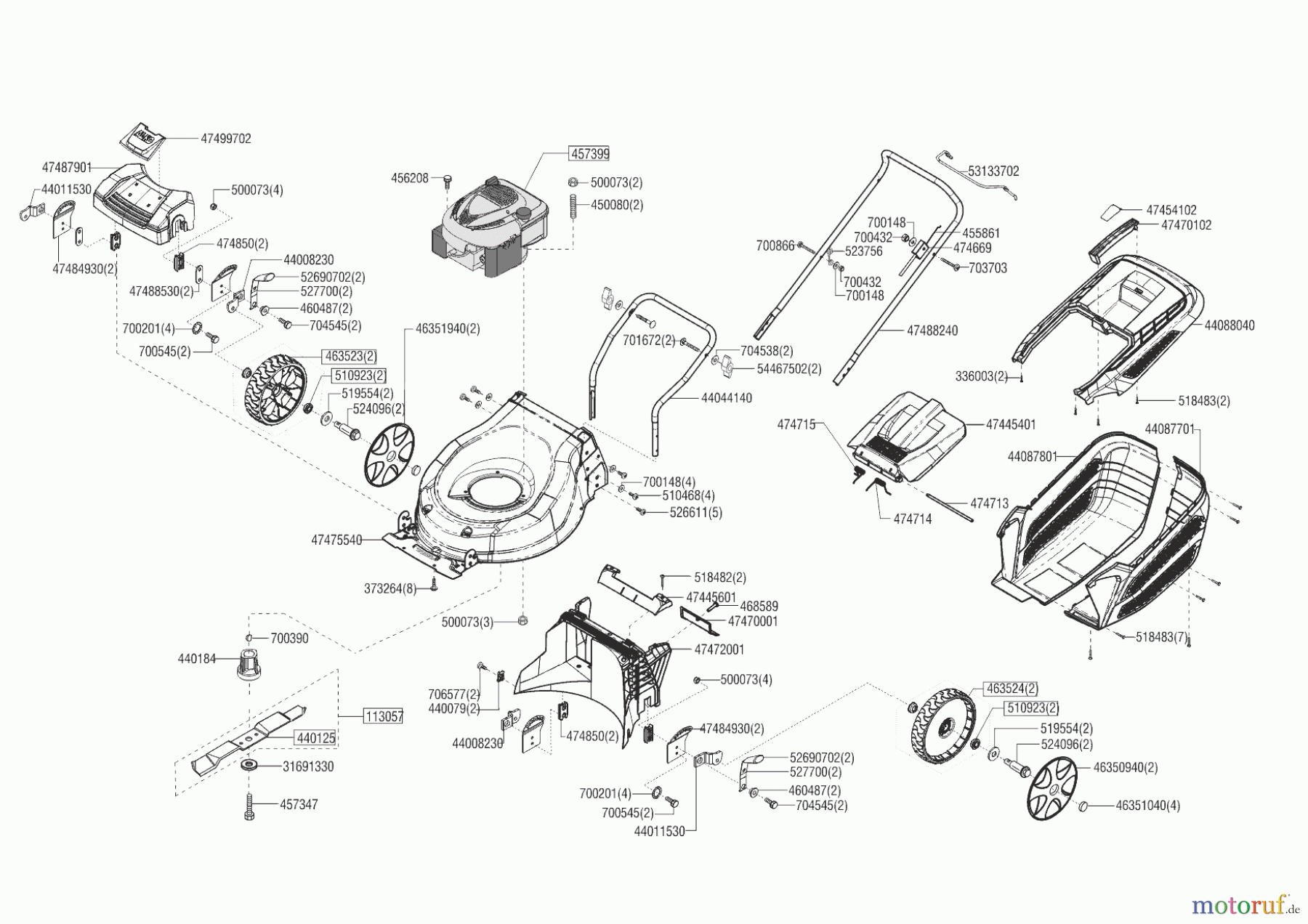 AL-KO Gartentechnik Benzinrasenmäher 46.8 P-A HIGHLINE 03/2018 - 03/2019 Seite 1
