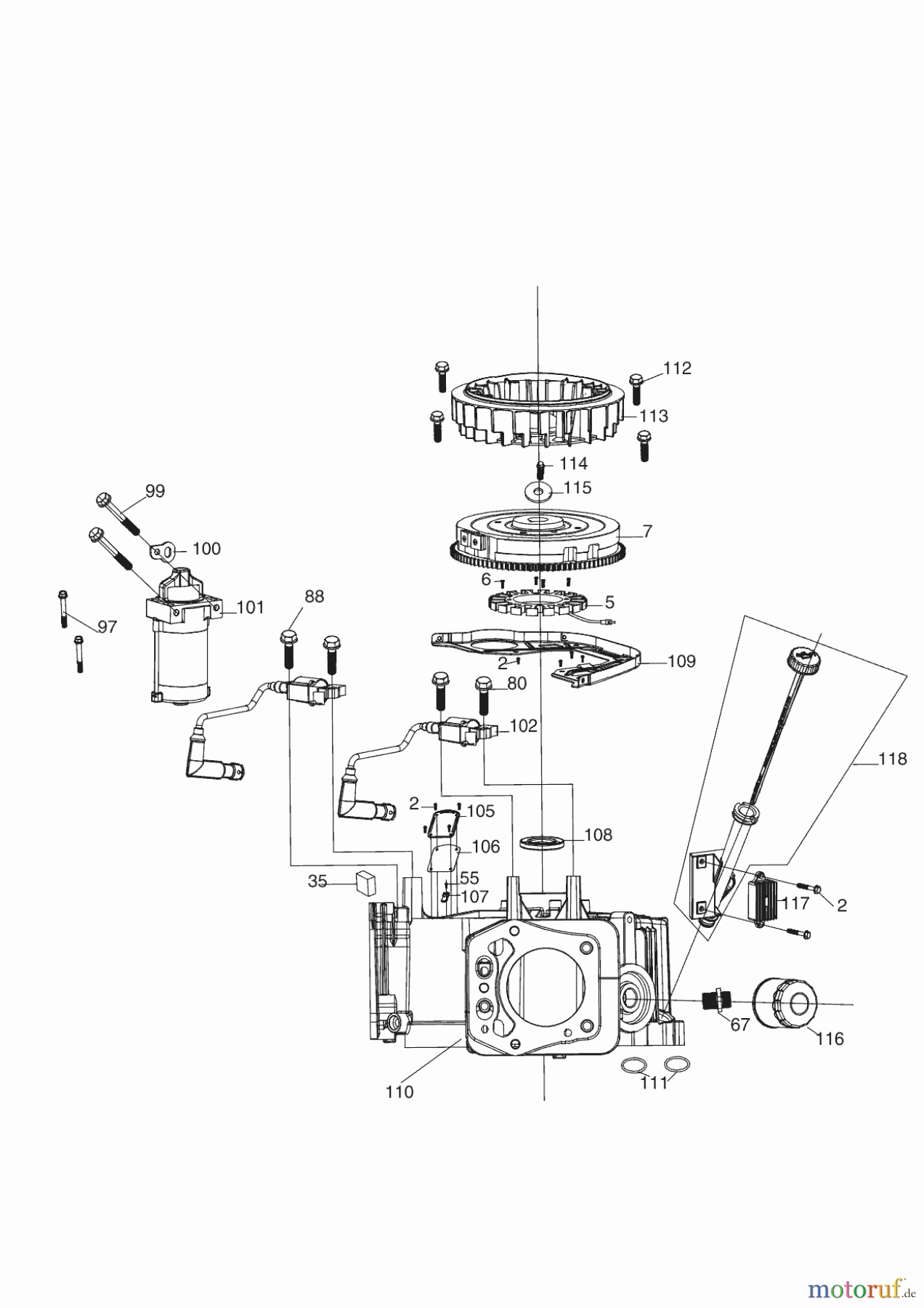  AL-KO Gartentechnik Benzinmotoren BENZIN MOTOR LC2P77F-708 CC  2ZY  04/2018 Seite 1