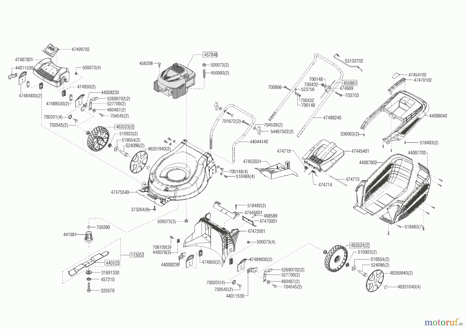 AL-KO Gartentechnik Benzinrasenmäher 46.8 P-A HIGHLINE 09/2018 - 02/2019 Seite 1