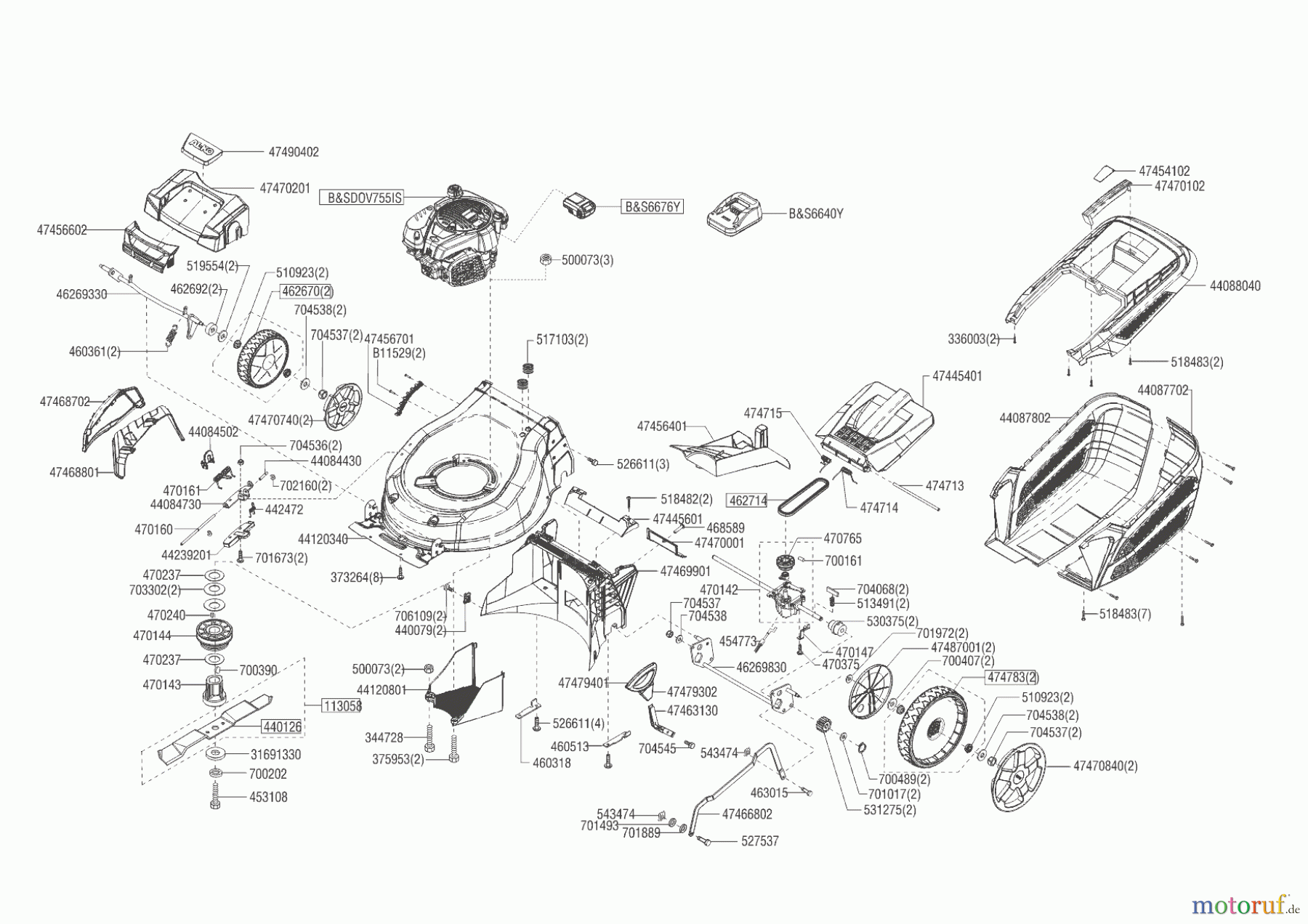  AL-KO Gartentechnik Benzinrasenmäher HB 510 BAV-I  ab 03/2019 Seite 1