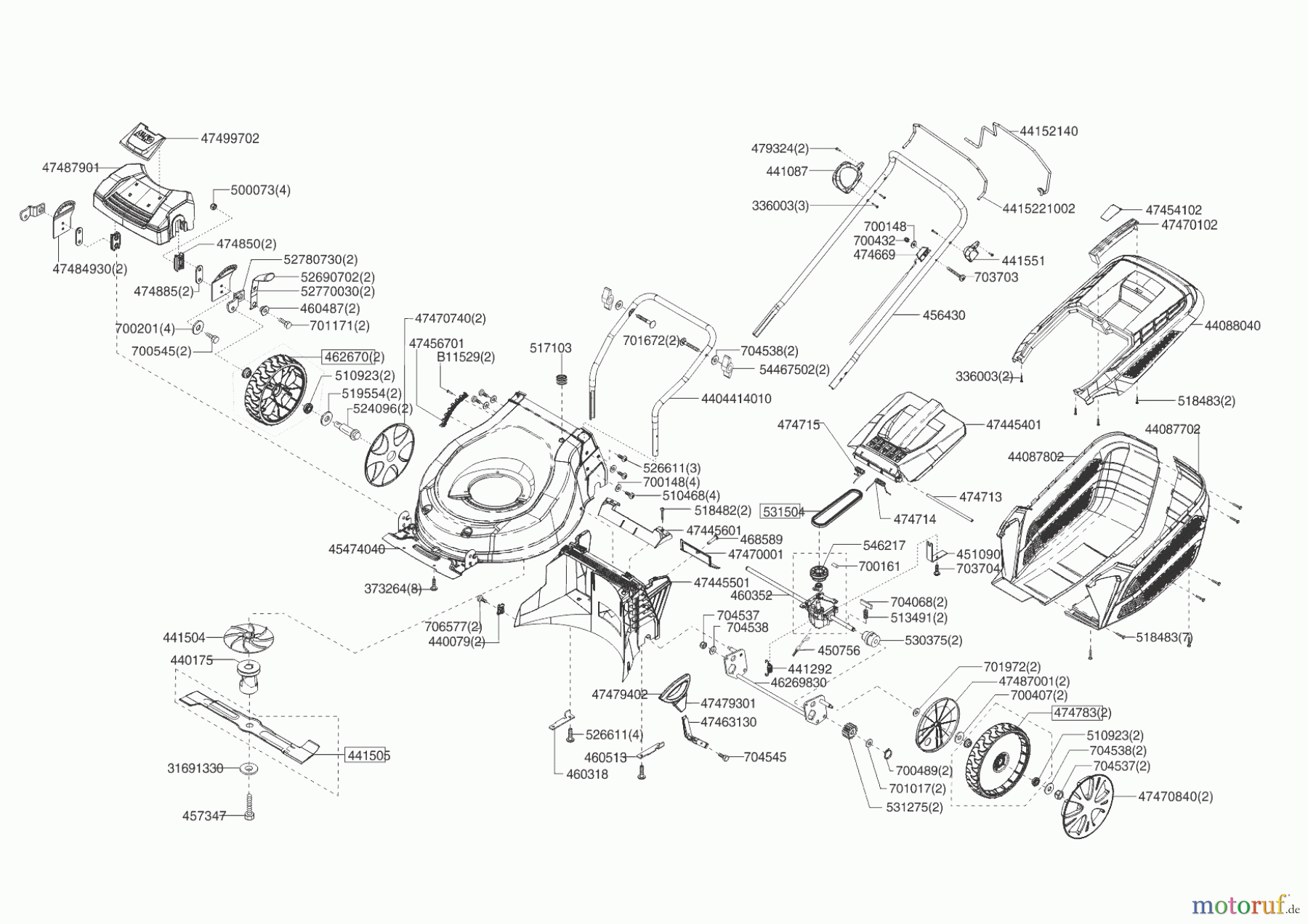 AL-KO Gartentechnik Akkurasenmäher 46.5 LI SP MOWEO 03/2019 - 07/2019 Seite 1